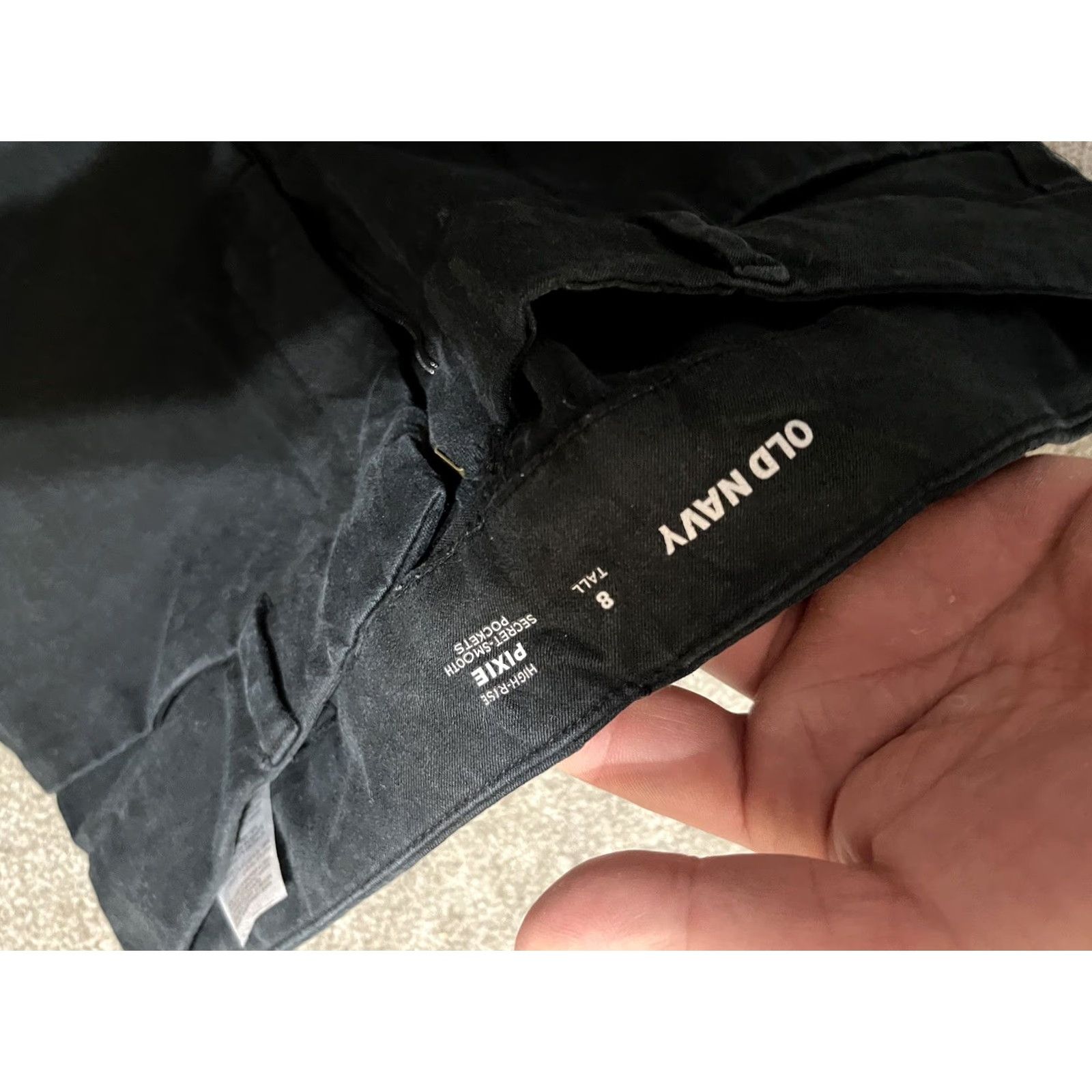Old Navy Old Navy Black Pixie Skinny High-Rise Ankle Pants Women 8 Tall Solid Slim Crochet? No. Size 30" / US 8 / IT 44 - 5 Thumbnail