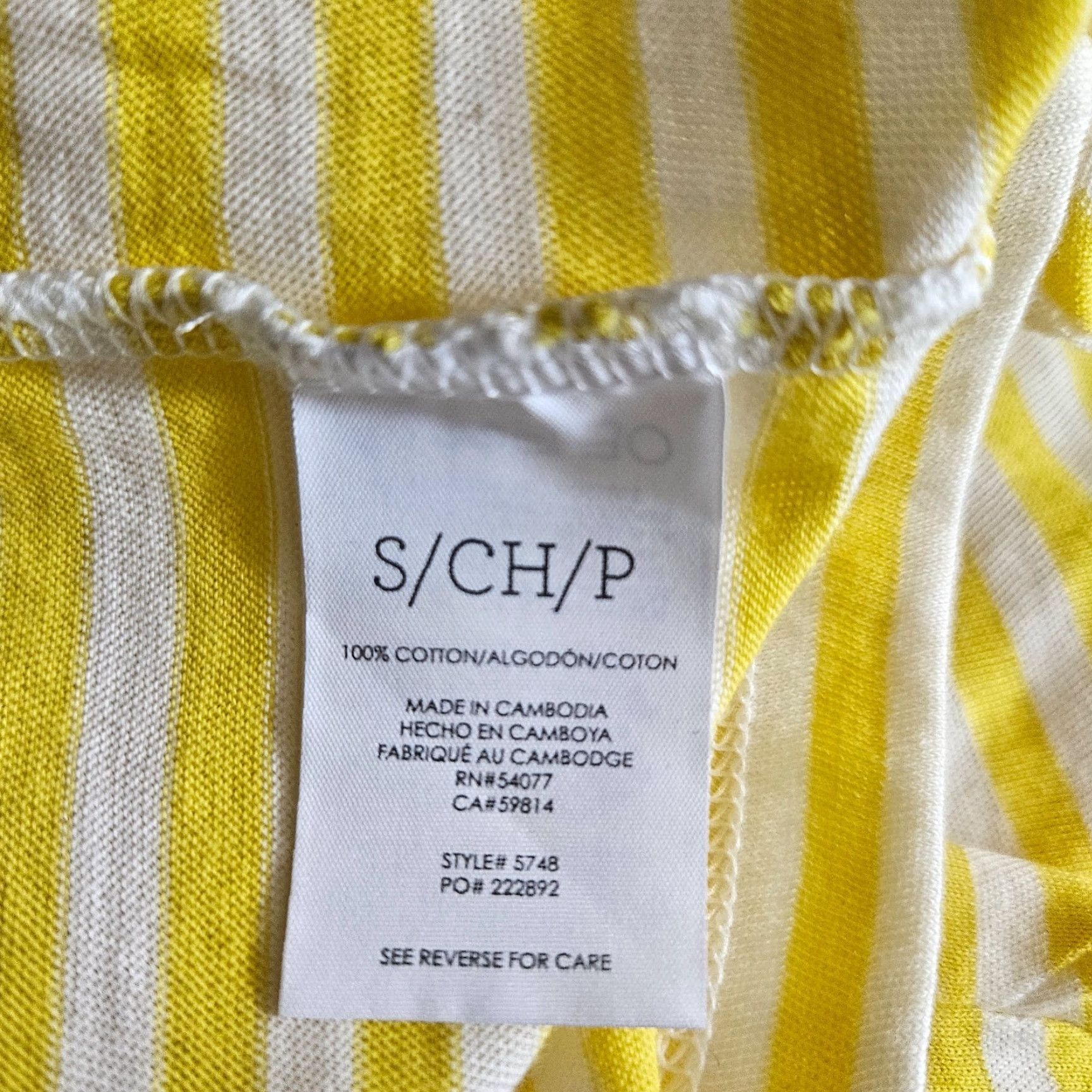 Vintage Cabi 5748 Womens Daisy Top Sz Small Yellow White Stripe Cotton Flutter Sleeve Shirt Size S / US 4 / IT 40 - 4 Thumbnail