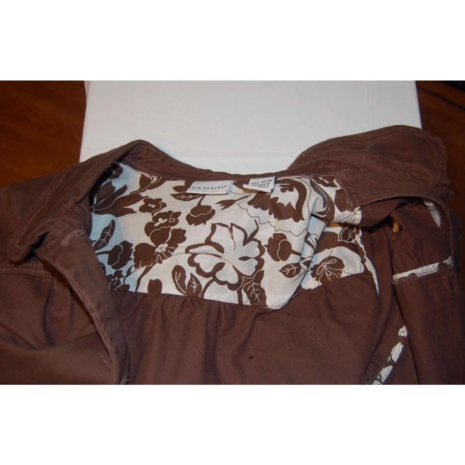Vintage VINTAGE Kim Rogers Brown Button Front Jacket Pleated Lightweight Women’s Size Large Size M / US 6-8 / IT 42-44 - 3 Thumbnail