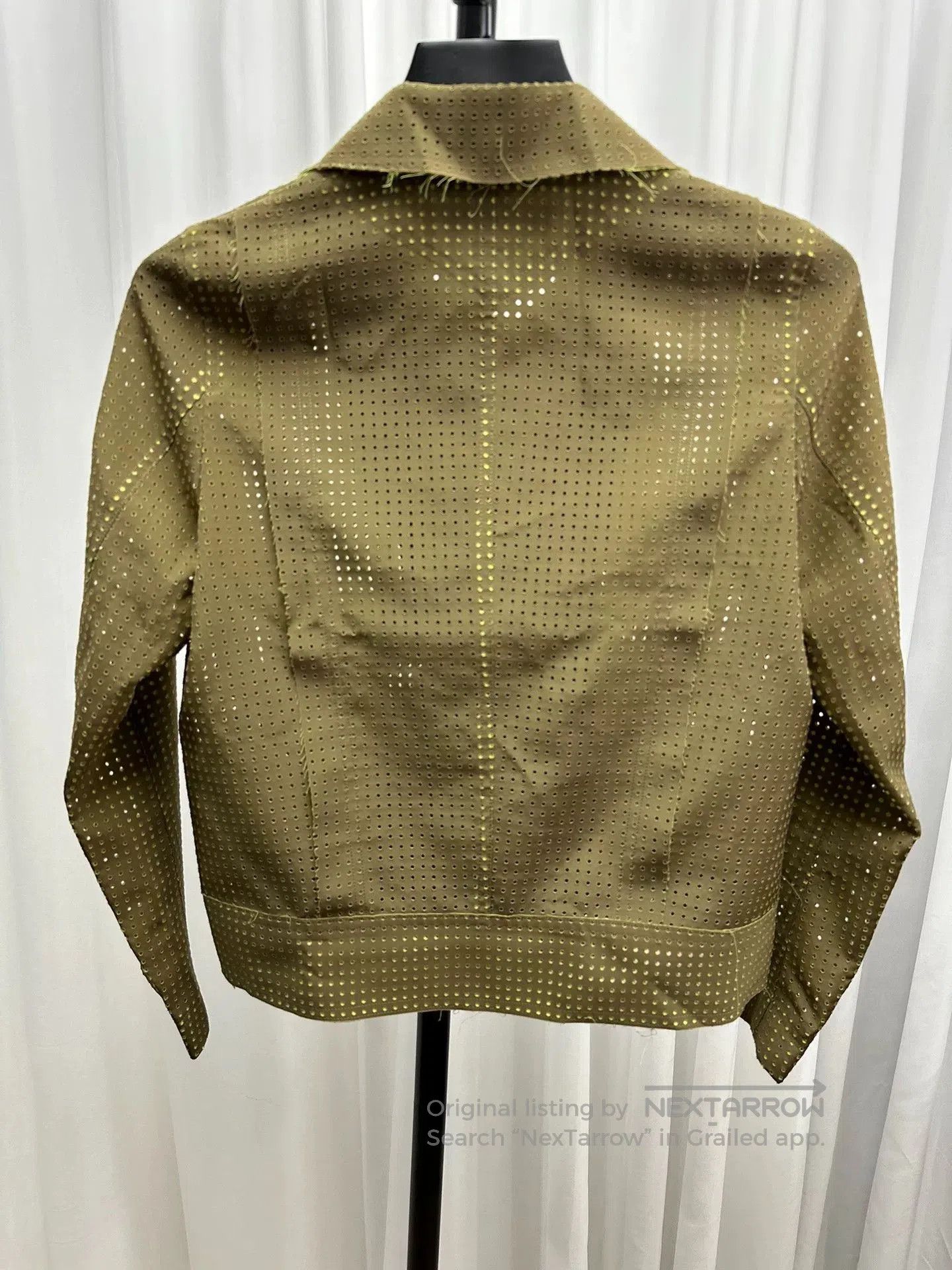 Issey Miyake Issey Miyake Hollow Jacket in Olive Green. Size S / US 4 / IT 40 - 4 Thumbnail