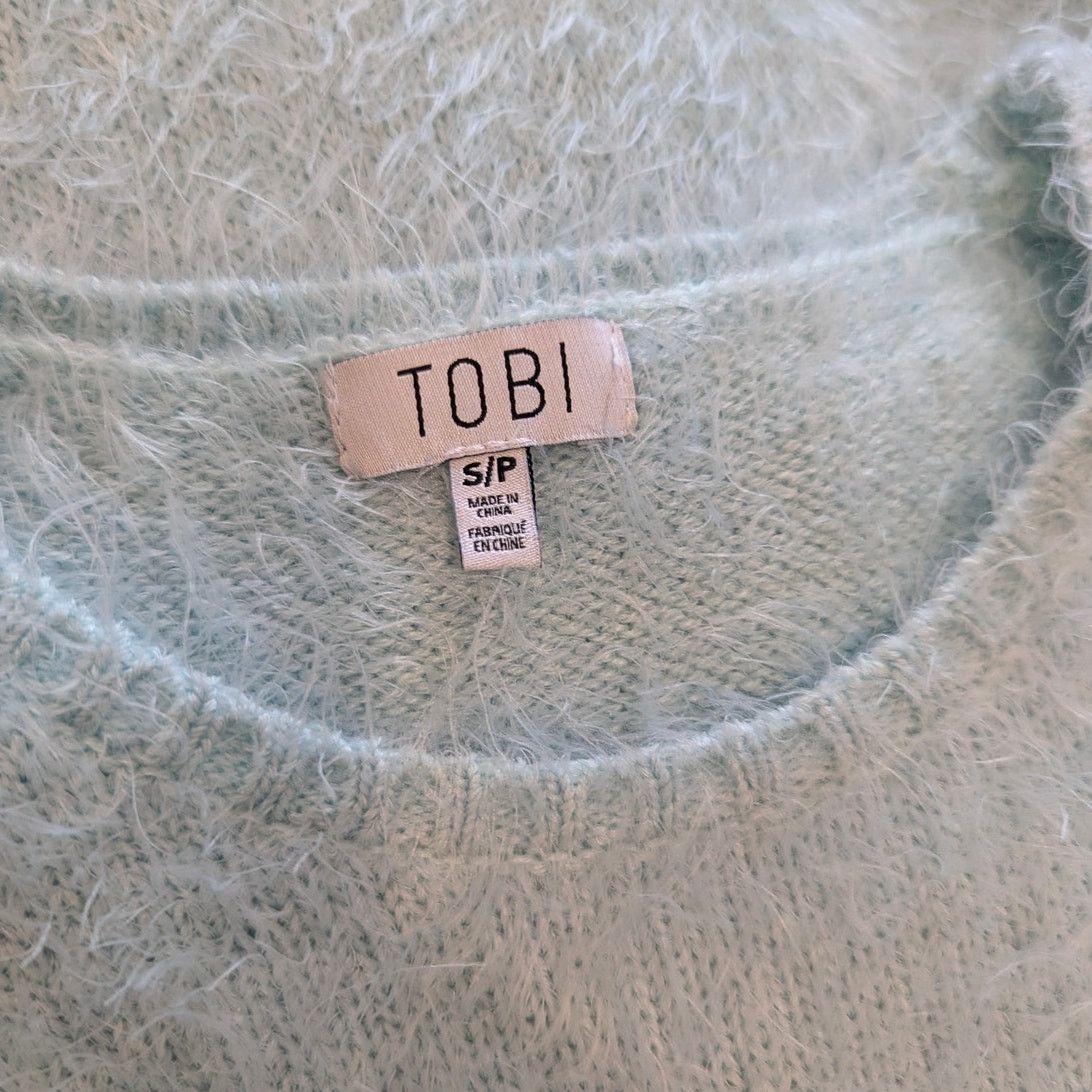 Other TOBI Blue Fuzzy Mohair Knit Sweater Small Size S / US 4 / IT 40 - 4 Thumbnail
