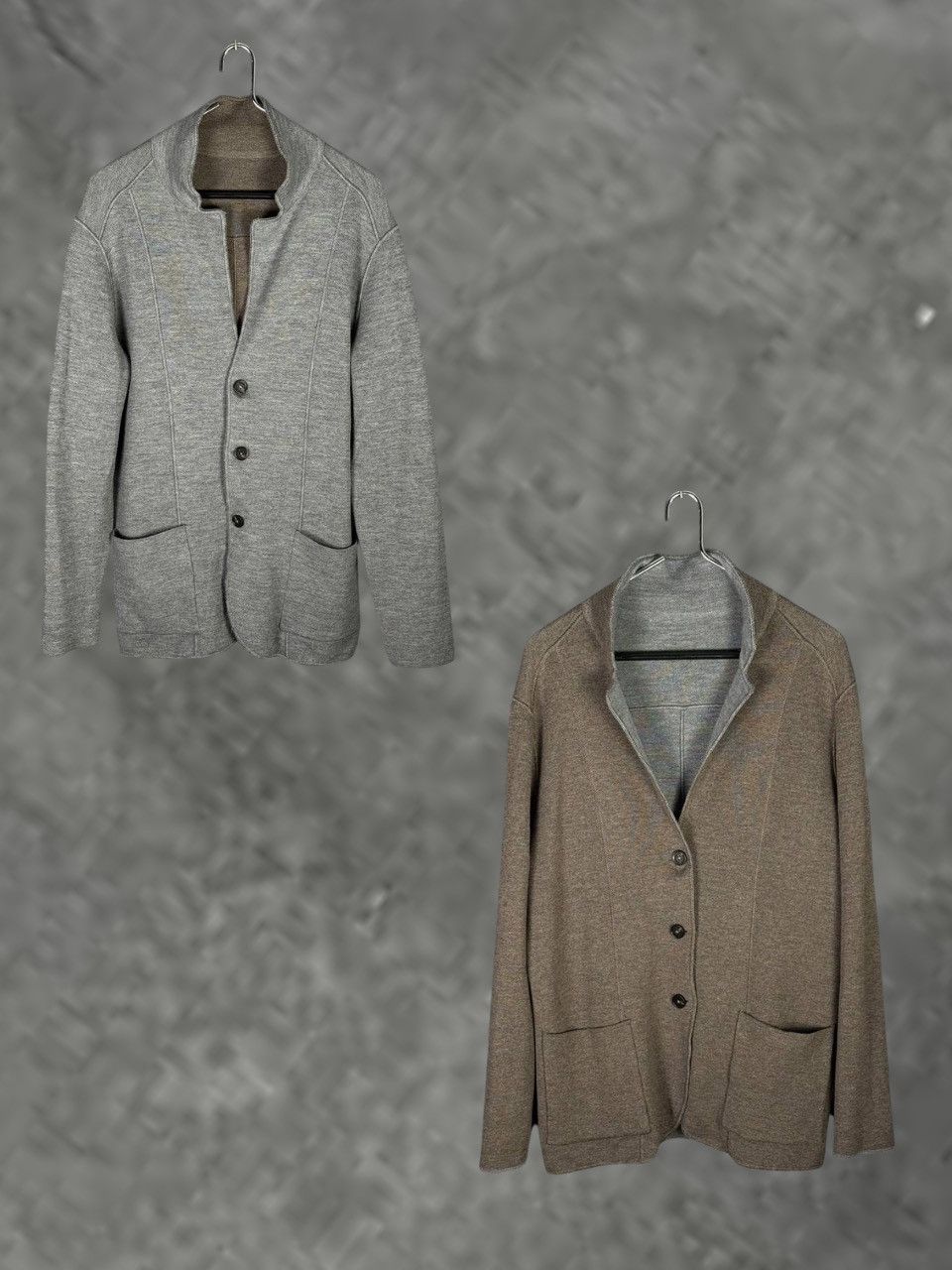 Maurizio Baldassari Maurizio Baldassari Reversible Knit Wool Swacket Size US M / EU 48-50 / 2 - 1 Thumbnail