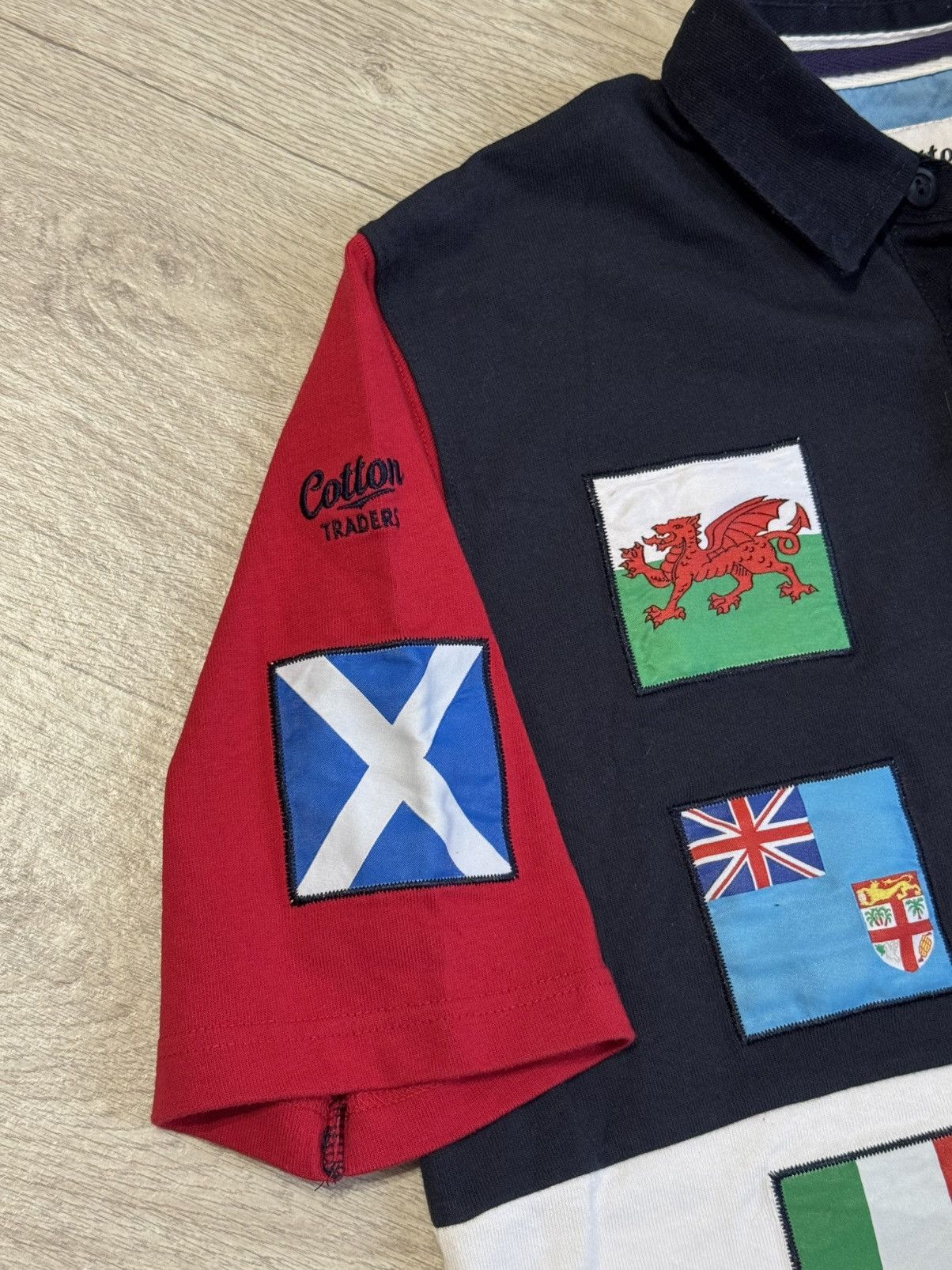 Vintage 🔷Vintage Cotton Traders 10 World Nations Teams Rugby Shirt🔷 Size US M / EU 48-50 / 2 - 5 Thumbnail