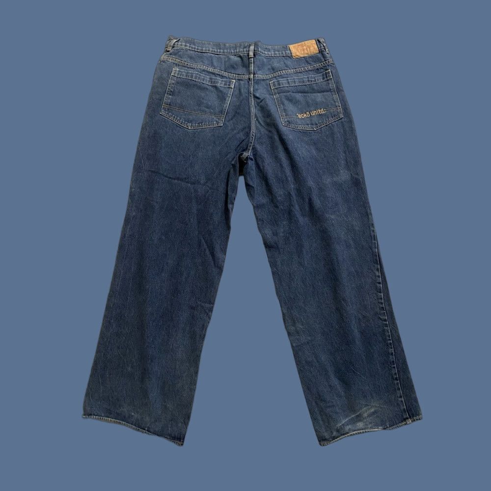 Ecko Unltd. VINTAGE Ecko Unltd Jeans Baggy Wide-Leg Men’s 40x31 Hip Hop Skater 90s Grunge Blue Denim Cotton Relaxed Inseam 31 Logo Embroidered Size US 40 / EU 56 - 1 Thumbnail