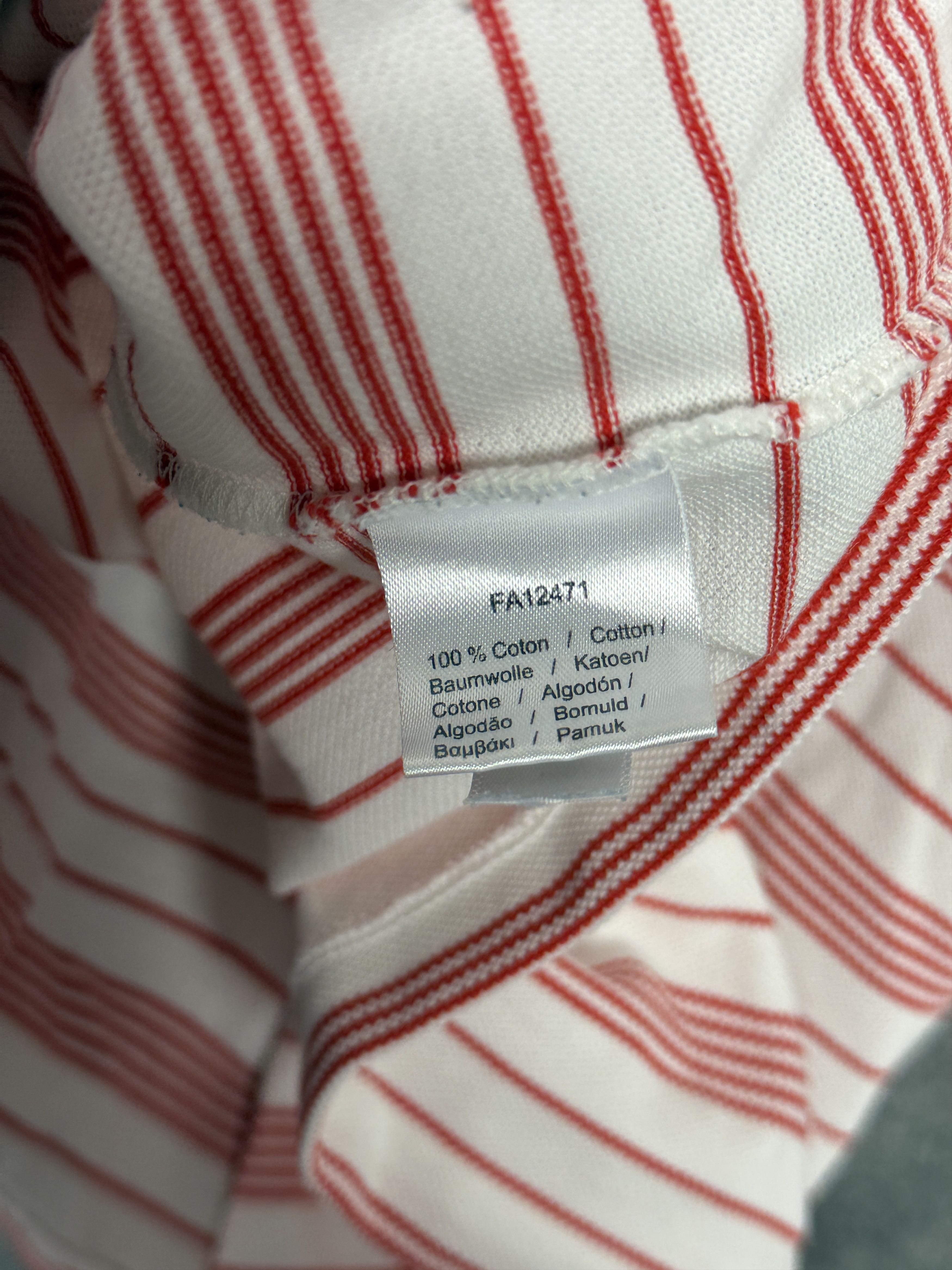 Lacoste Lacoste polo shirt white with red stripes mini logo old mone Size US L / EU 52-54 / 3 - 7 Thumbnail