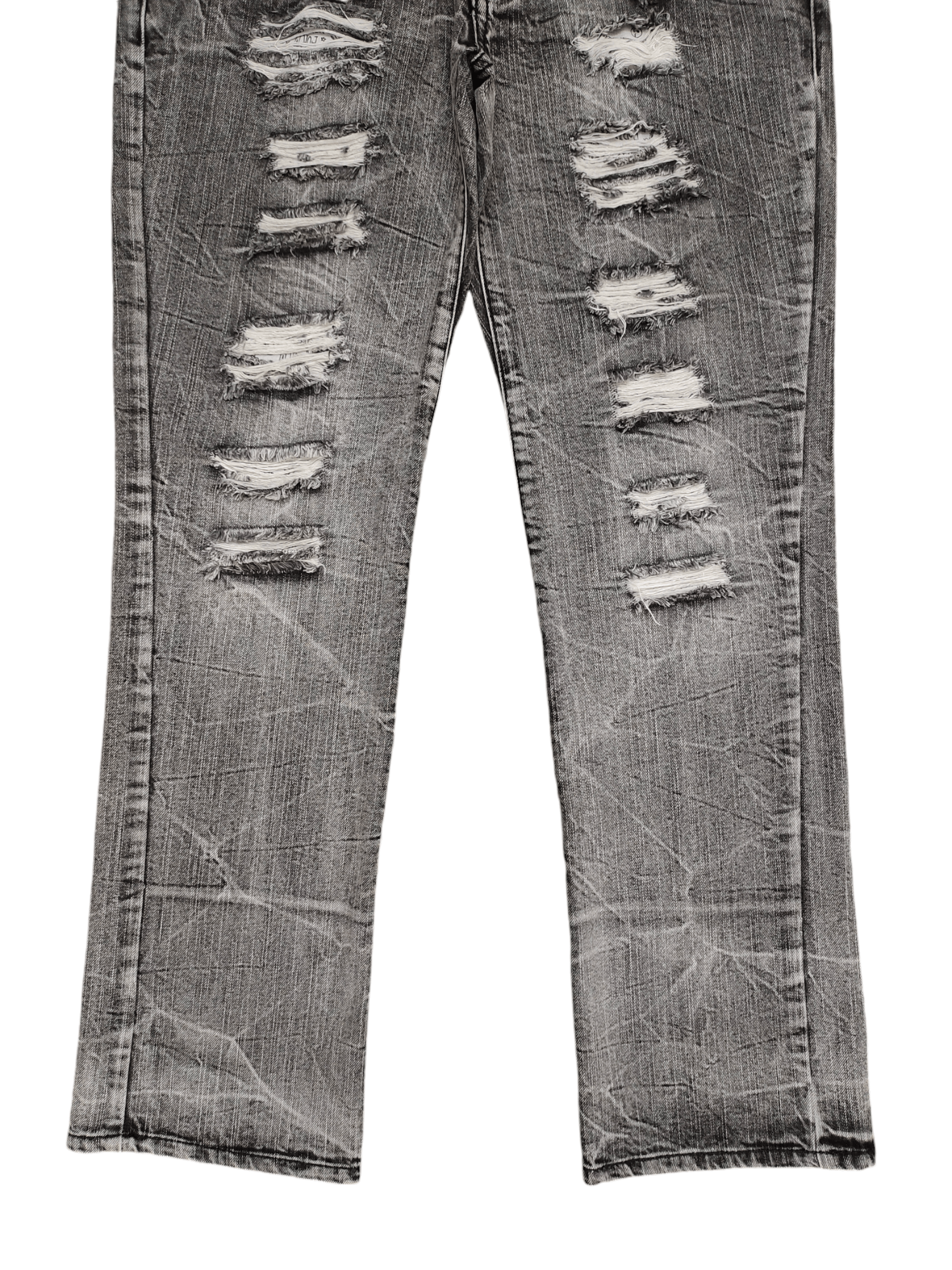 Comme des Garcons × Undercover Vintage Y2k Assured Joy Clawmark Distress Faded Denim Jeans Size US 32 / EU 48 - 9 Thumbnail