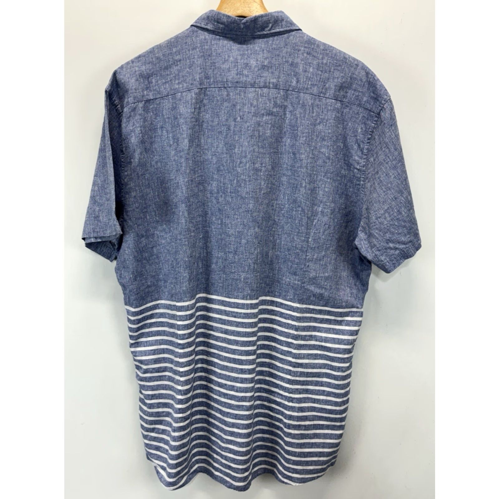 Barbour Barbour Shirt XL Men Button-Down Linen Blend Blue White Stripe Coastal Mens Size US XL / EU 56 / 4 - 3 Thumbnail