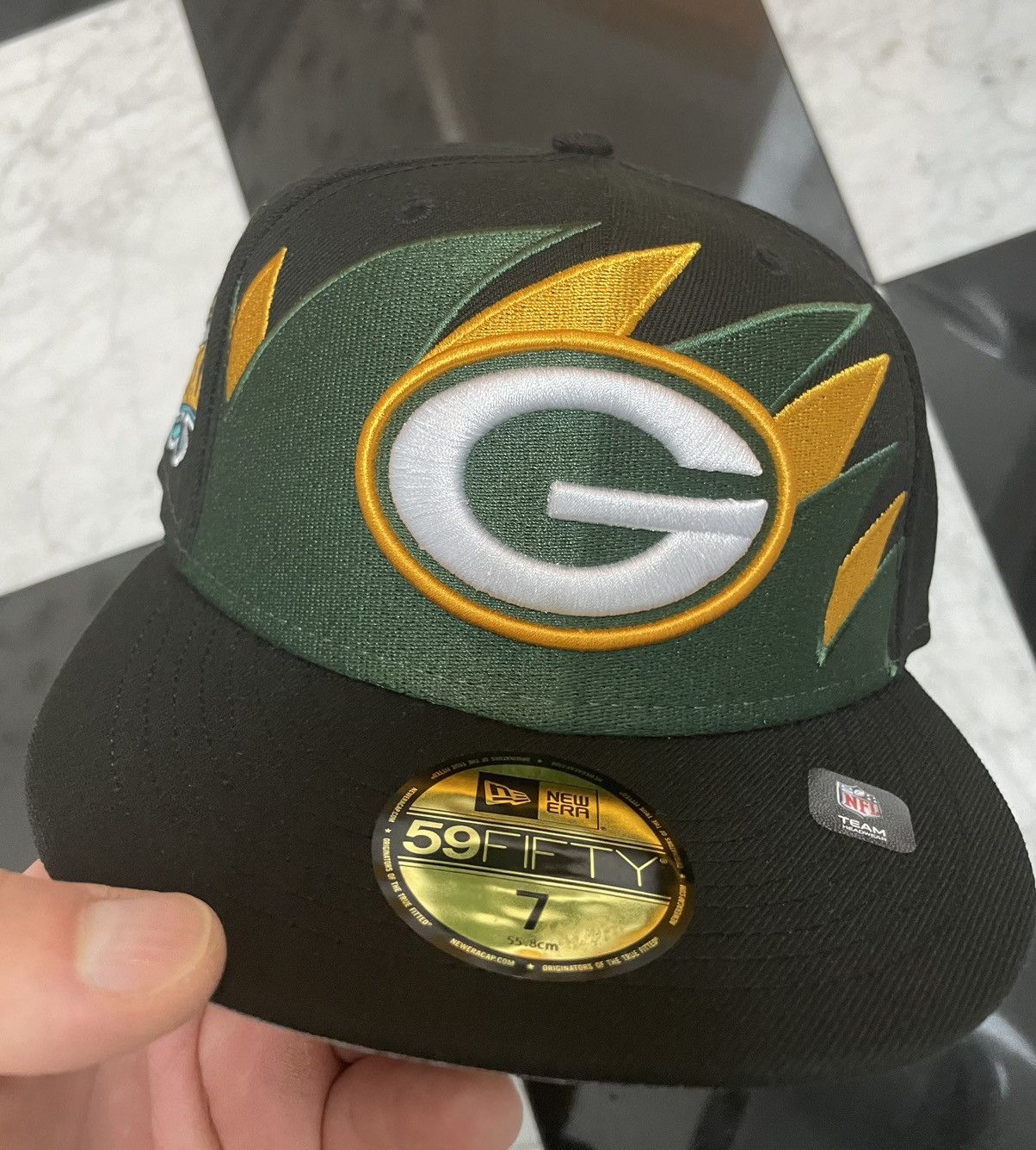 New Era 🔥 Green Bay Packers shark teeth fitted size 7 Size ONE SIZE - 2 Thumbnail