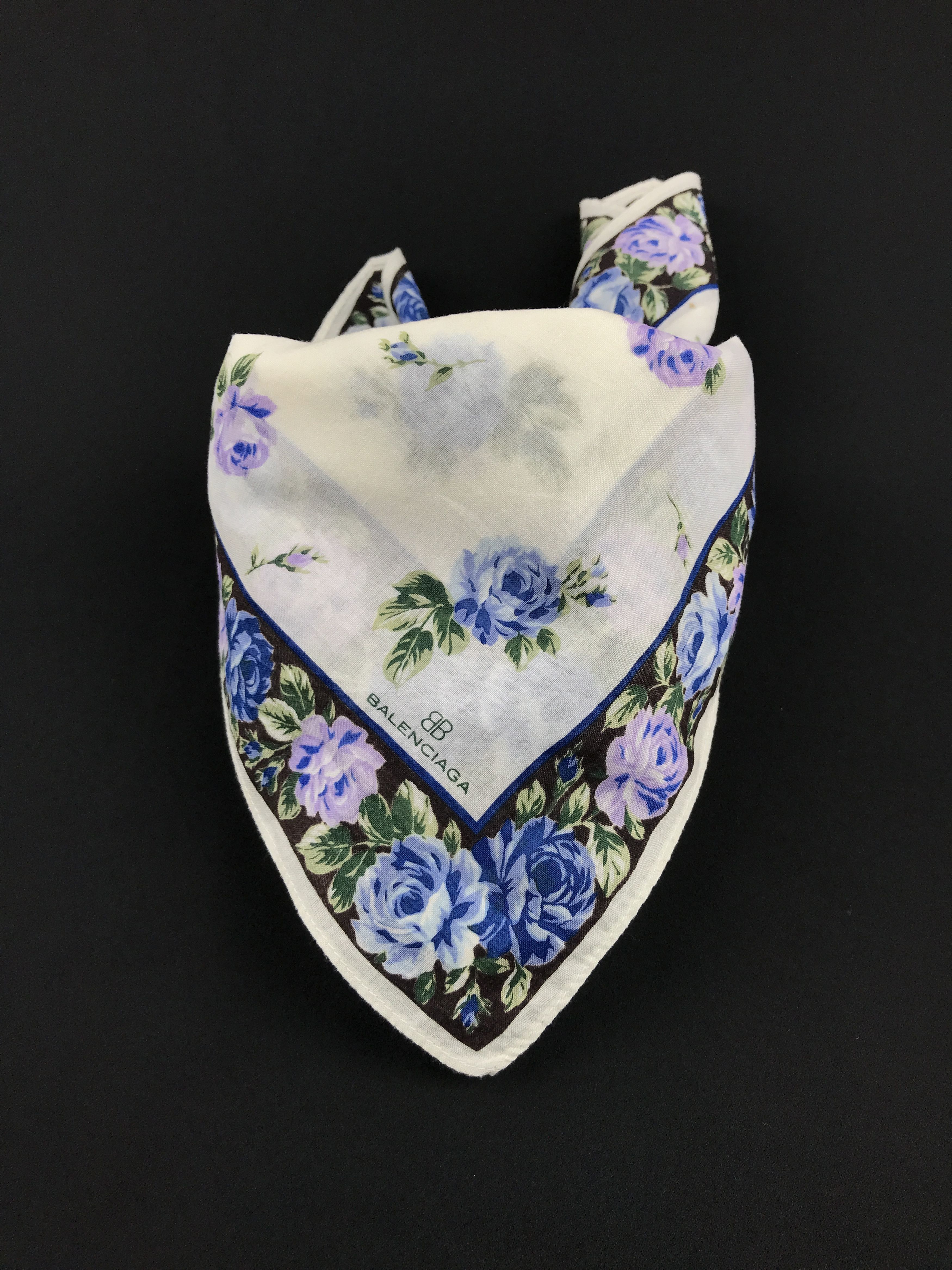 Designer × Vintage Vintage Balenciaga Bandana Neckerchief Handkerchief Size ONE SIZE - 3 Thumbnail