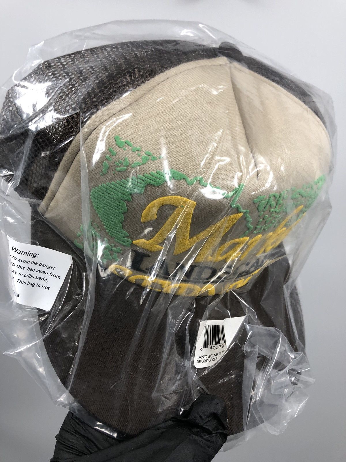 Market Market No Stress Black White Trucker Hat Size ONE SIZE - 5 Thumbnail
