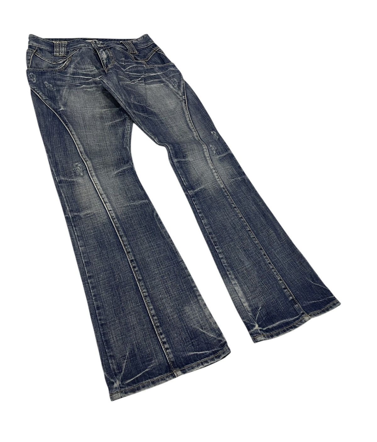 Le Grande Bleu (L.G.B.) Michel Klein Homme Japan Flare Jeans Size US 30 / EU 46 - 2 Thumbnail