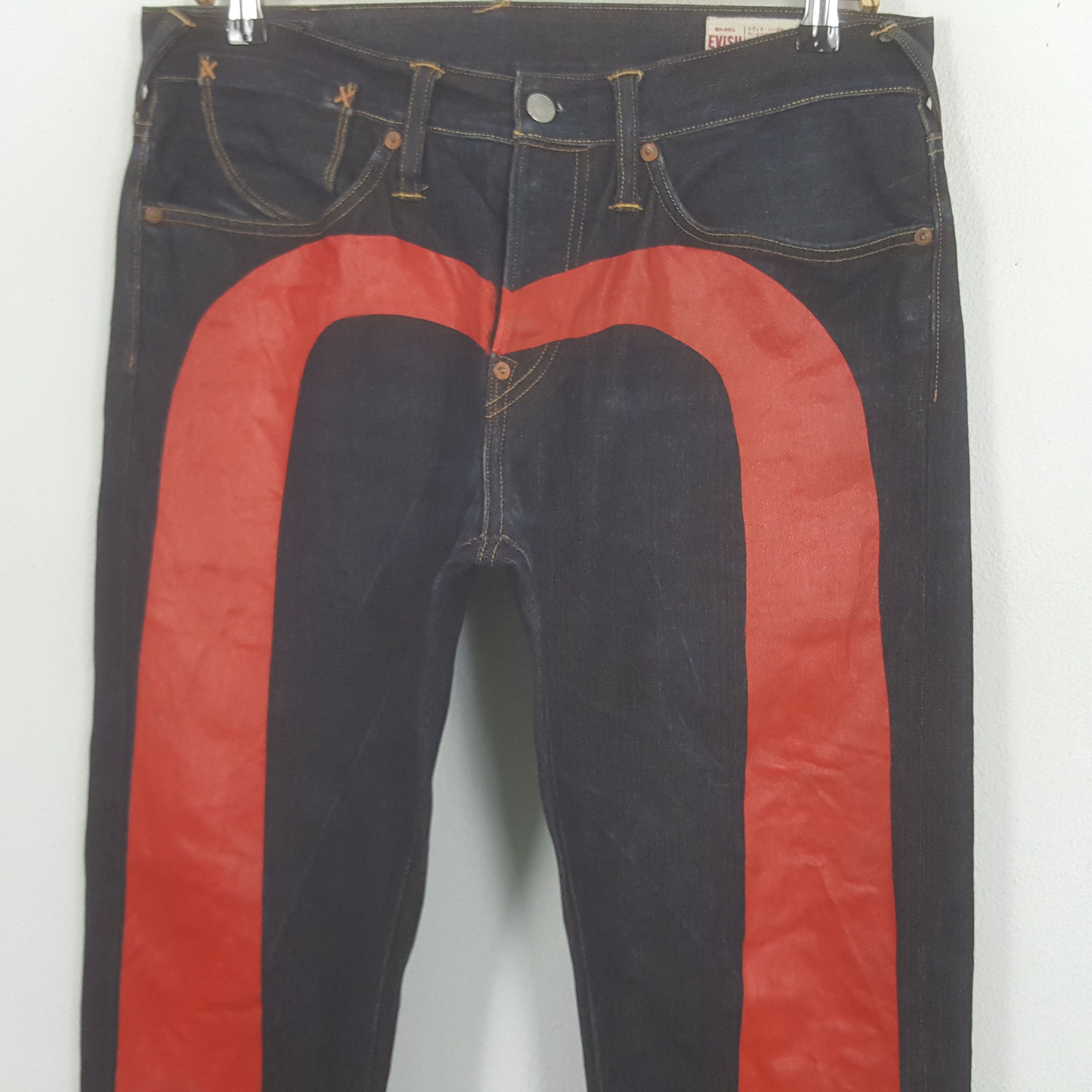 Evisu × Japanese Brand × Vintage Vintage Evisu Japanese Brand Daicock Custom Art Denim Jeans Size US 33 - 2 Thumbnail