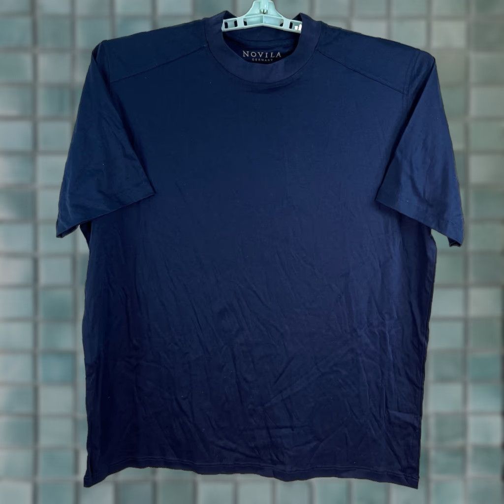 Vintage VINTAGE Novila Germany T-Shirt Men 3XL Blue Cotton Crew Neck Short Sleeve All Seasons Size US XXL / EU 58 / 5 - 1 Thumbnail