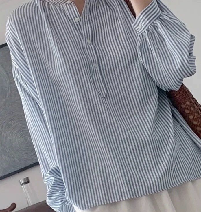 Loro Piana LORO PIANA Silk striped shirt Size M / US 6-8 / IT 42-44 - 1 Thumbnail