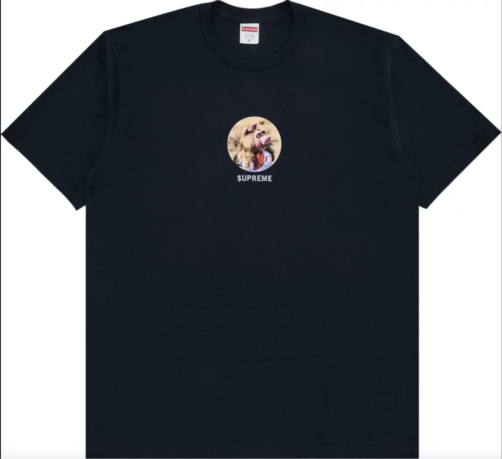 Supreme (M) Supreme Miss Piggy Tee Navy FW24 (DS) Size US M / EU 48-50 / 2 - 6 Thumbnail