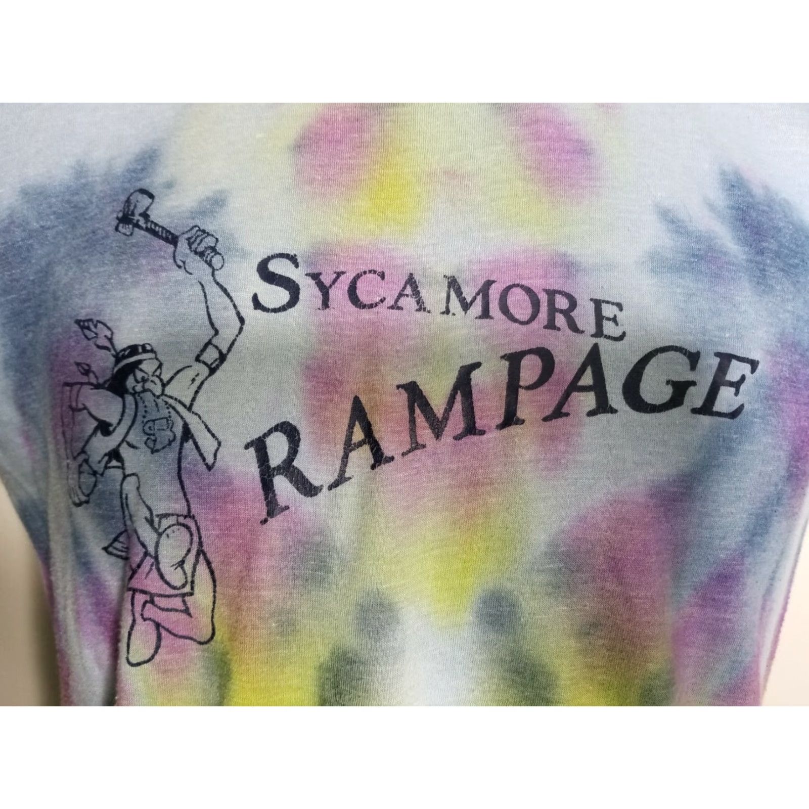 Vintage Vintage Mens XL Sycamore Rampage Native Tie Dye American T Shirt Single Stitch Size US XL / EU 56 / 4 - 4 Thumbnail