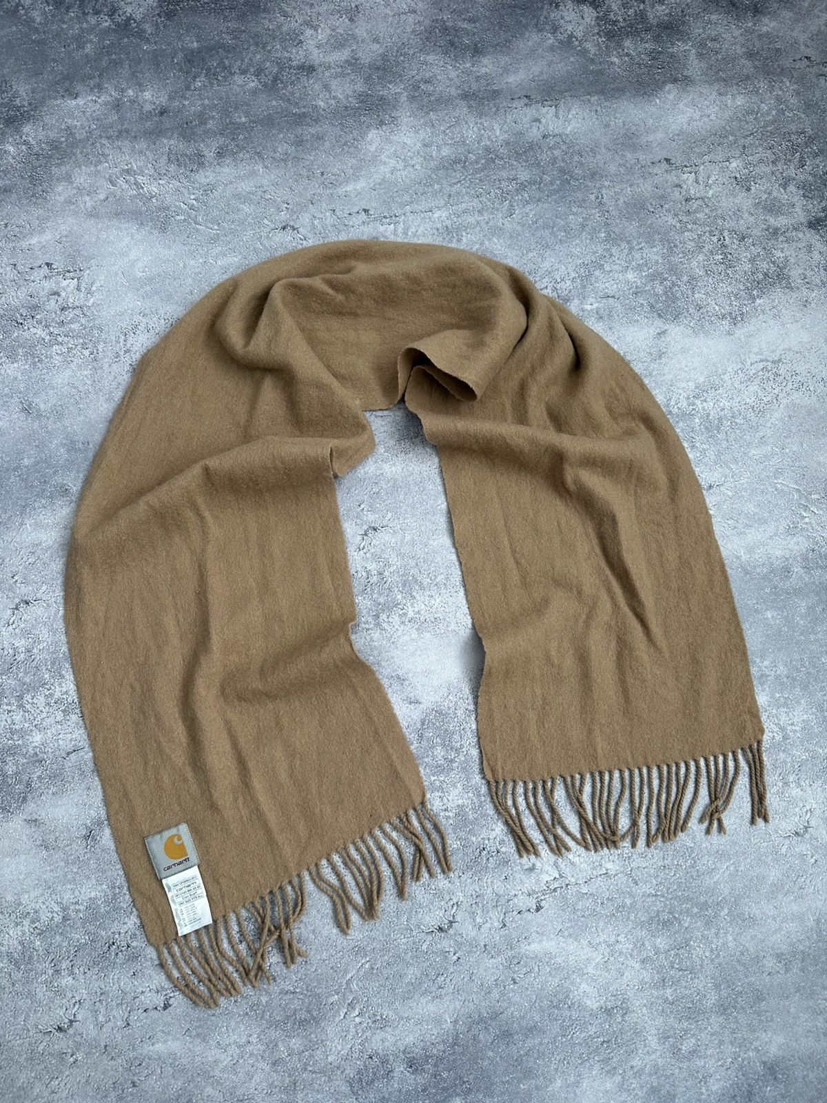 Carhartt Y2K Vintage Carhartt Wool Scarf Muffler Beige Neck Wear OS Size ONE SIZE - 2 Thumbnail