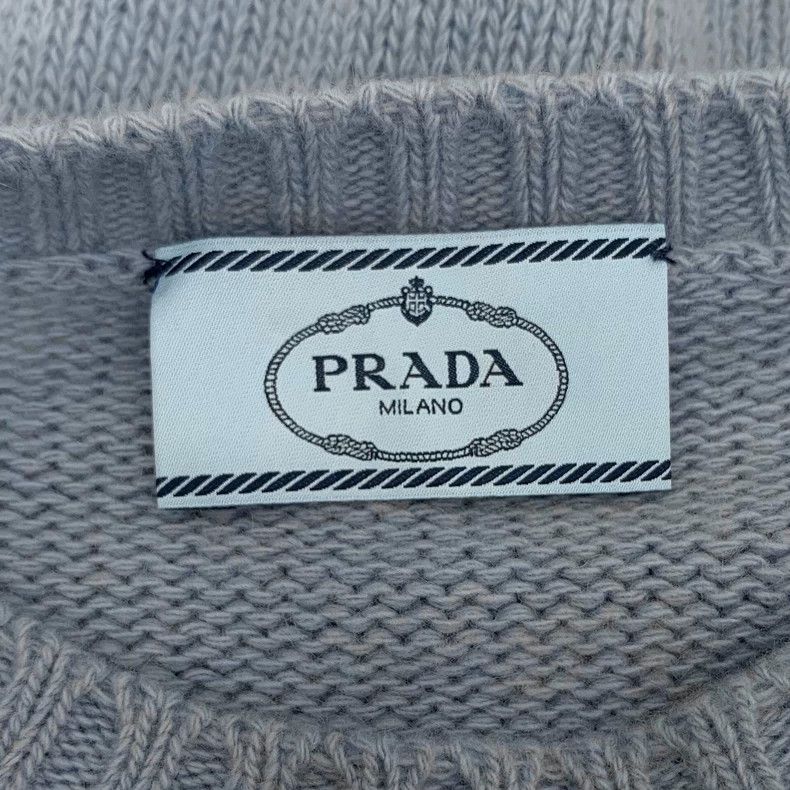 Prada Prada Blue rabbit pattern inlaid wool knitted sweater 2501- Size US XXS / EU 40 - 5 Thumbnail