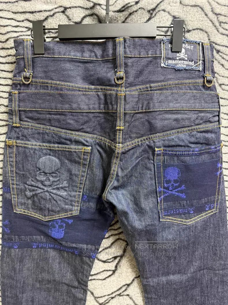 Mastermind Japan mastermind JAPAN size M Blue-Gold Thread Double-Waist Jean Size US 27 - 7 Thumbnail