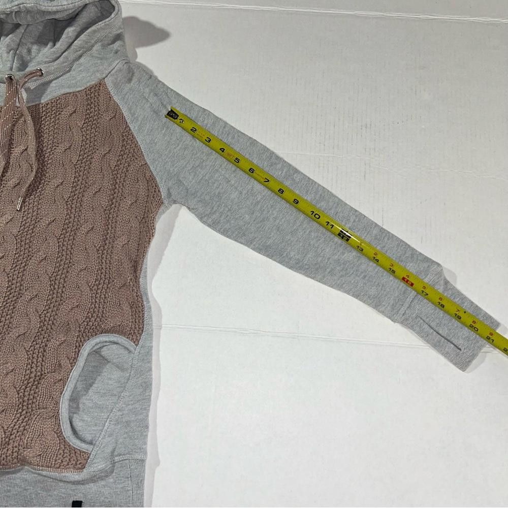 Acne Studios Studio Energy Zone Gray Hoodie w/ Pink Cable-knit Front, Med Size M / US 6-8 / IT 42-44 - 8 Thumbnail
