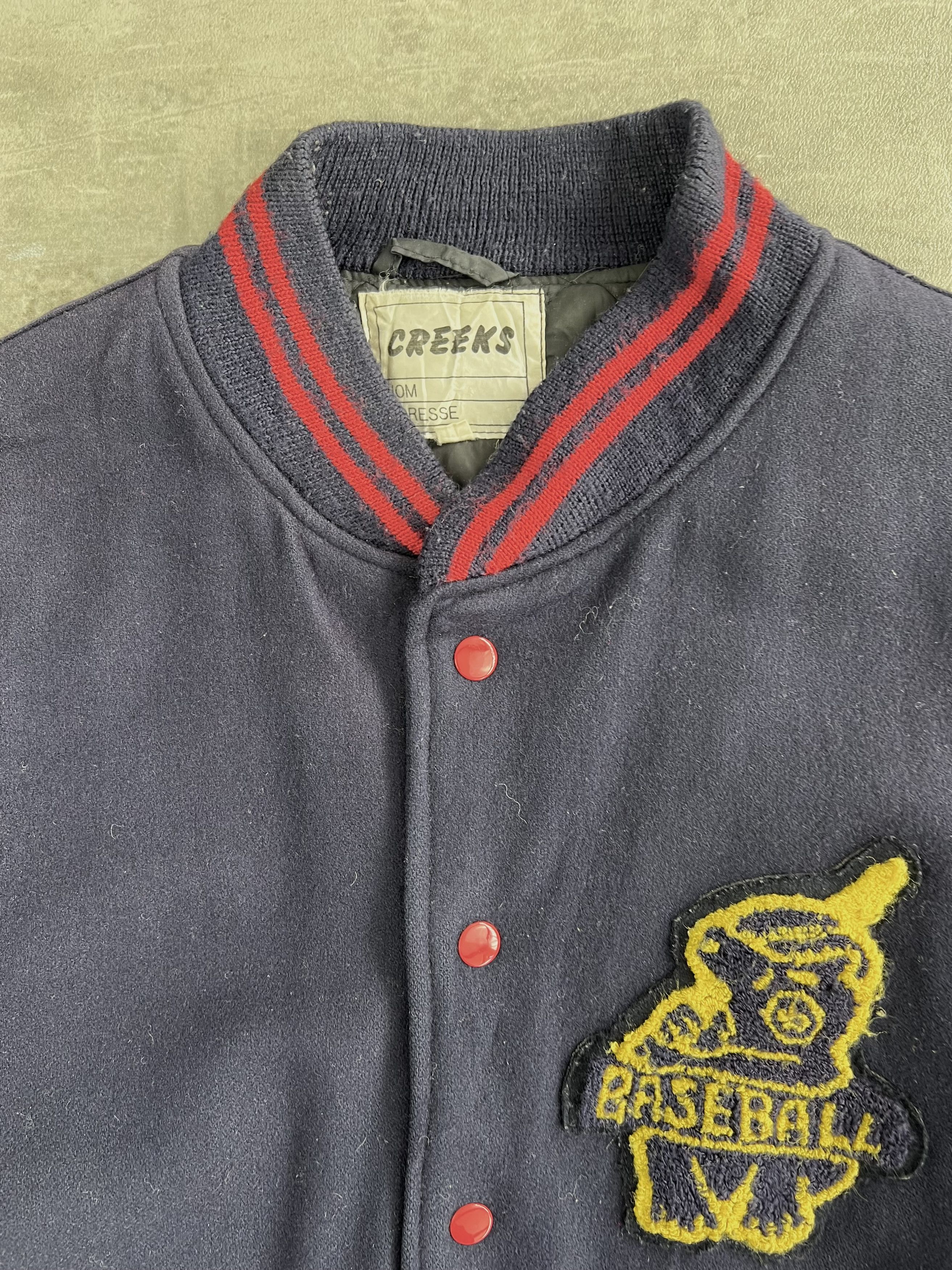 MLB × Vintage VARSITY JACKET WOOL CREEKS BASEBALL Size US M / EU 48-50 / 2 - 2 Thumbnail