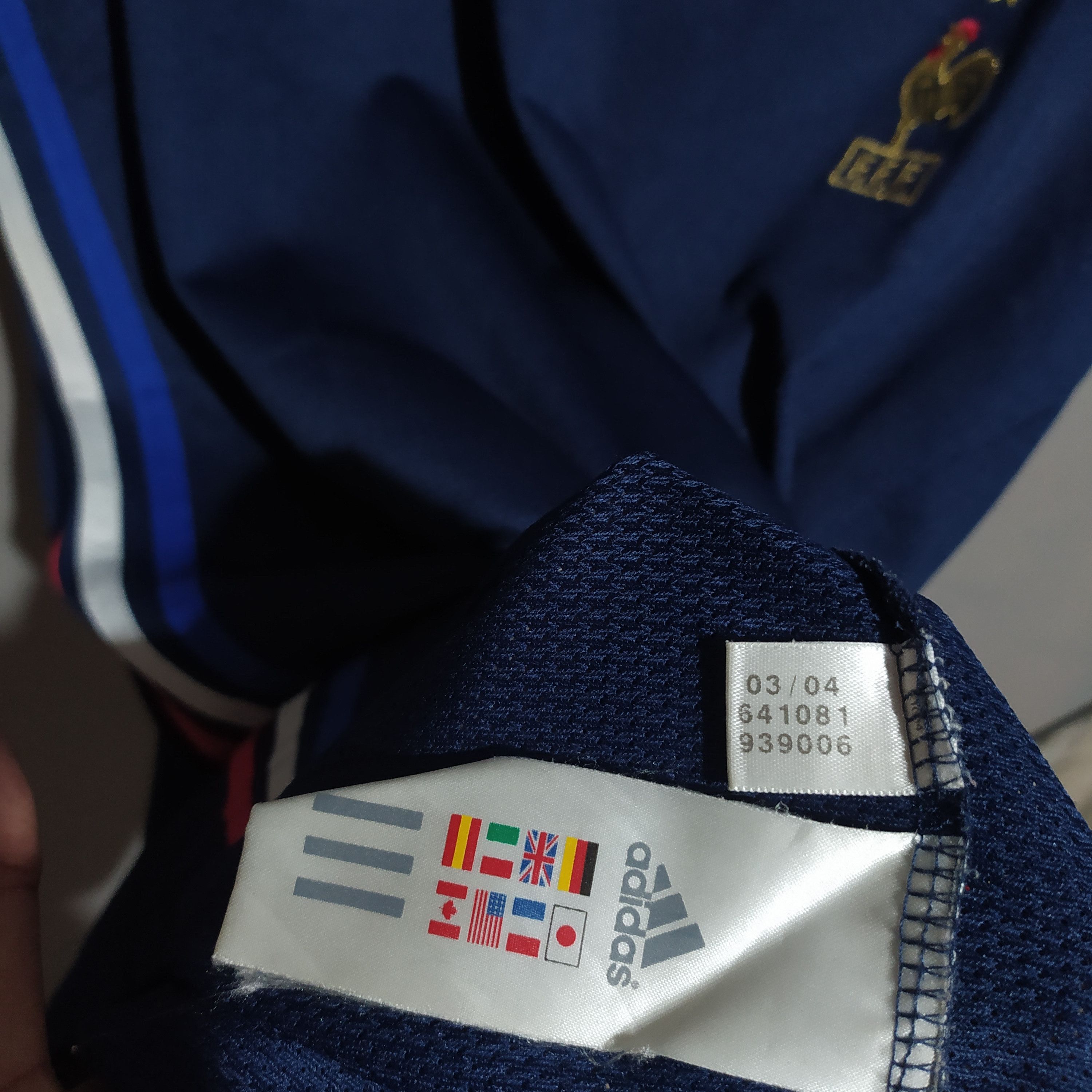 Adidas VTG Adidas x France 2004 (Zidane, etc) Training Shirt Vest Size US M / EU 48-50 / 2 - 14 Thumbnail