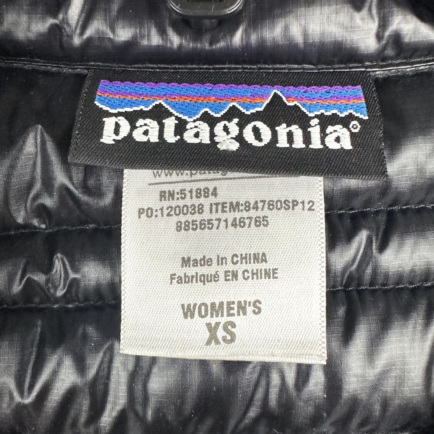 Patagonia Patagonia Jacket Womens XS Black Down Puffer Quilted Full Zip Lightweight Warm Size XS / US 0-2 / IT 36-38 - 2 Thumbnail