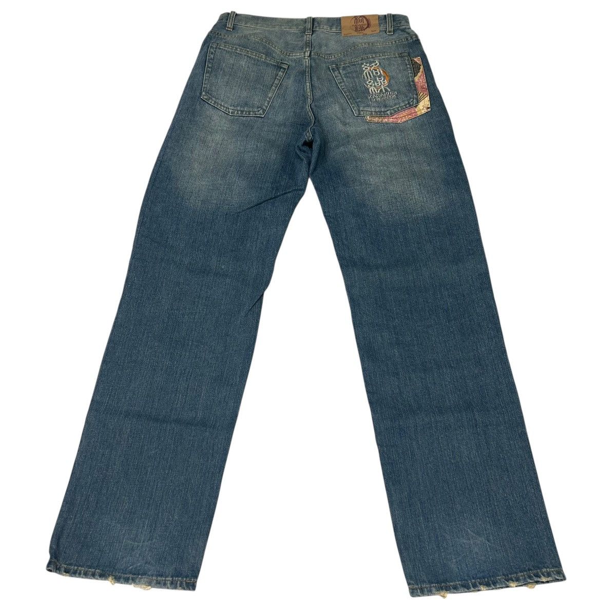 Karakuri Tamashii 512 Karakuri Tamashii jeans embroidered denim blue archive Size US 33 - 2 Thumbnail