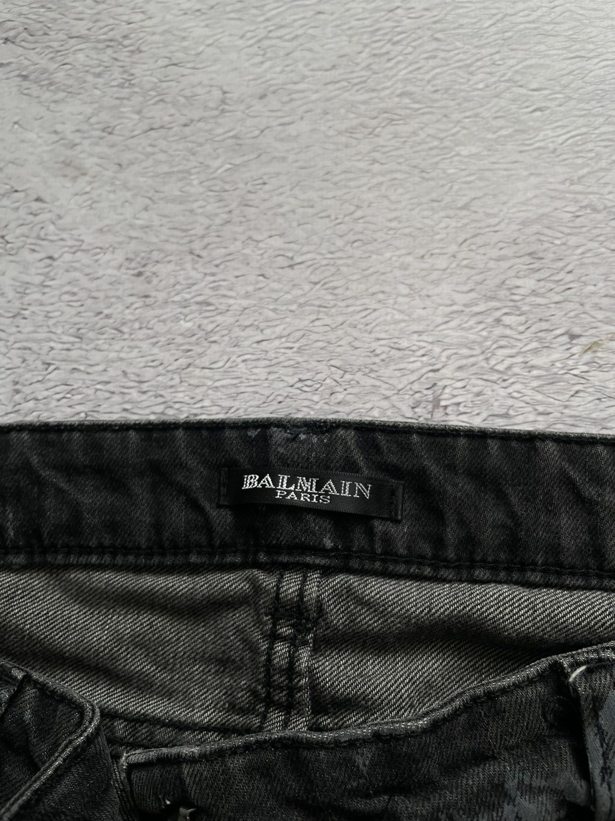 Balmain LUXURY! Balmain Jeans Woman Biker Distressed Faded Size 32" / US 10 / IT 46 - 11 Thumbnail
