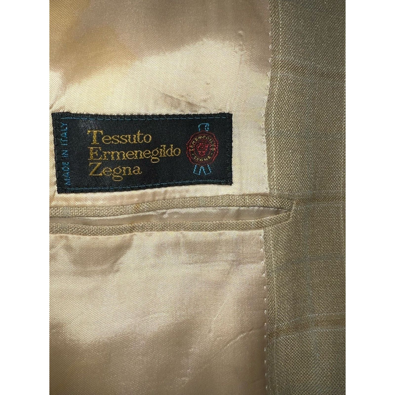 Ermenegildo Zegna ERMENEGILDO ZEGNA Beige 3 Button Mens Blazer 42L US blazer Size 42L - 5 Thumbnail
