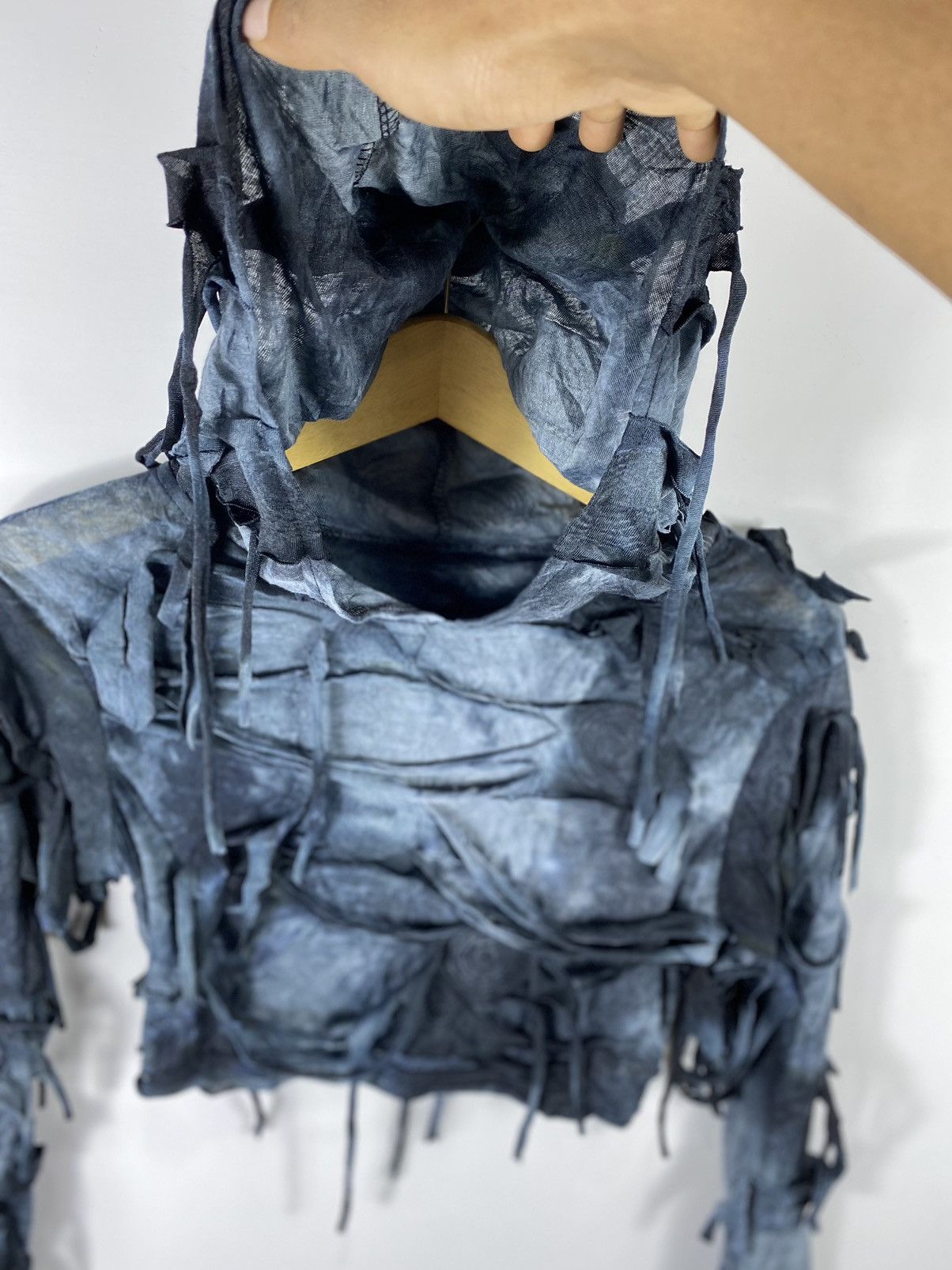 Japanese Brand “RARE” SHEIN CROPPED GOTHIC PUNK DISTRESSED STYLE Size US XS / EU 42 / 0 - 5 Thumbnail