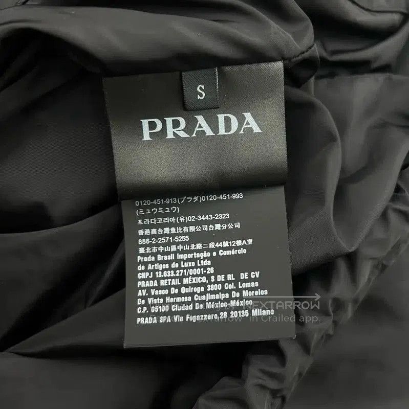 Prada Prada Men's Black Nylon Winter Jacket. Size US S / EU 44-46 / 1 - 5 Thumbnail