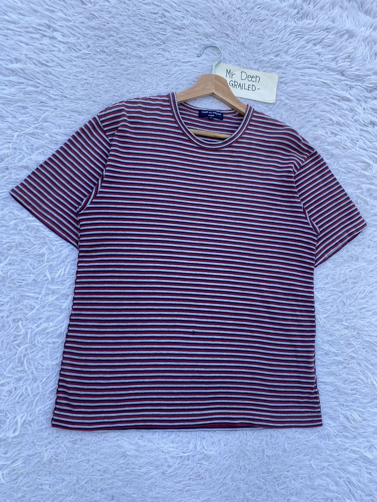 Comme des Garcons Homme Plus Rare AD2006 Comme Des Garcons Homme Stripes Tshirt Size US S / EU 44-46 / 1 - 2 Thumbnail