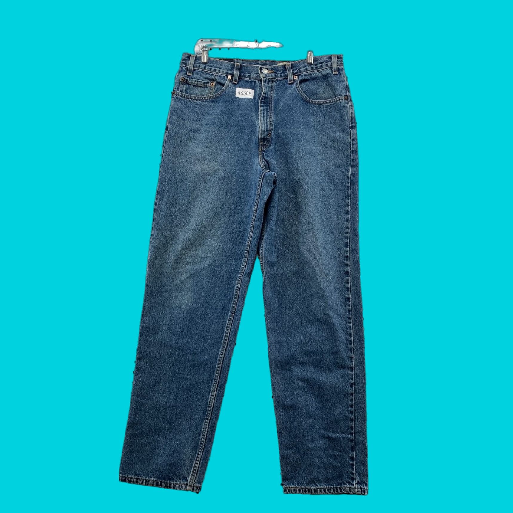 Levi's VINTAGE Levi's 550 Jeans Mens 35x33 Blue Straight Relaxed Made USA - Levi's, Jeans, 90s, 550, 5-Pocket, Regular Size US 35 - 1 Thumbnail