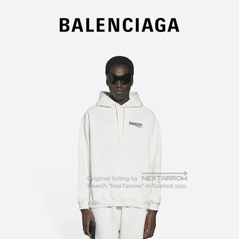 Balenciaga balenciaga political campaign white hoodie. Size US M / EU 48-50 / 2 - 5 Thumbnail