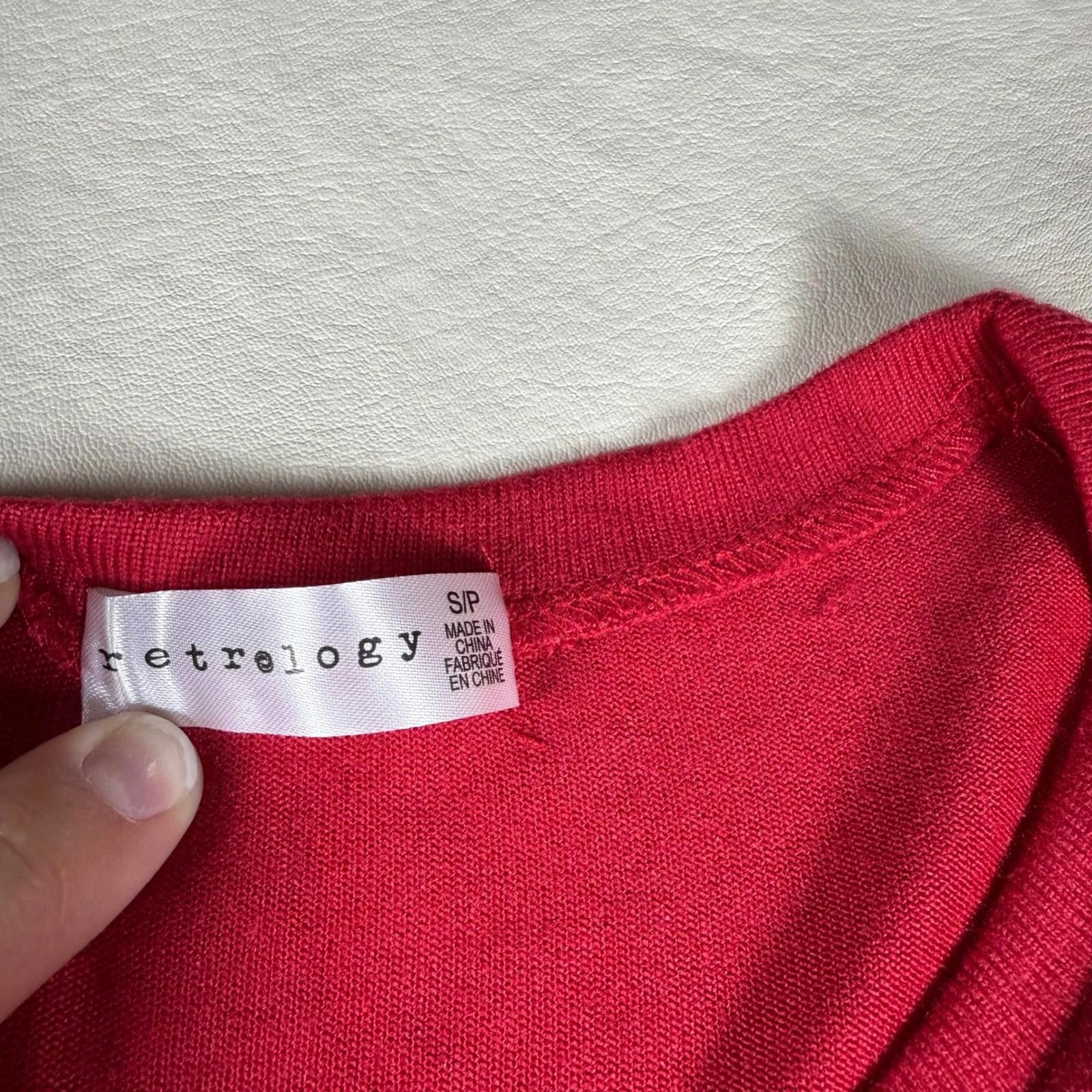 Other Retrology Womens Vixen Red Paris Eiffel Tower Rhinestone NWT Size S / US 4 / IT 40 - 3 Thumbnail
