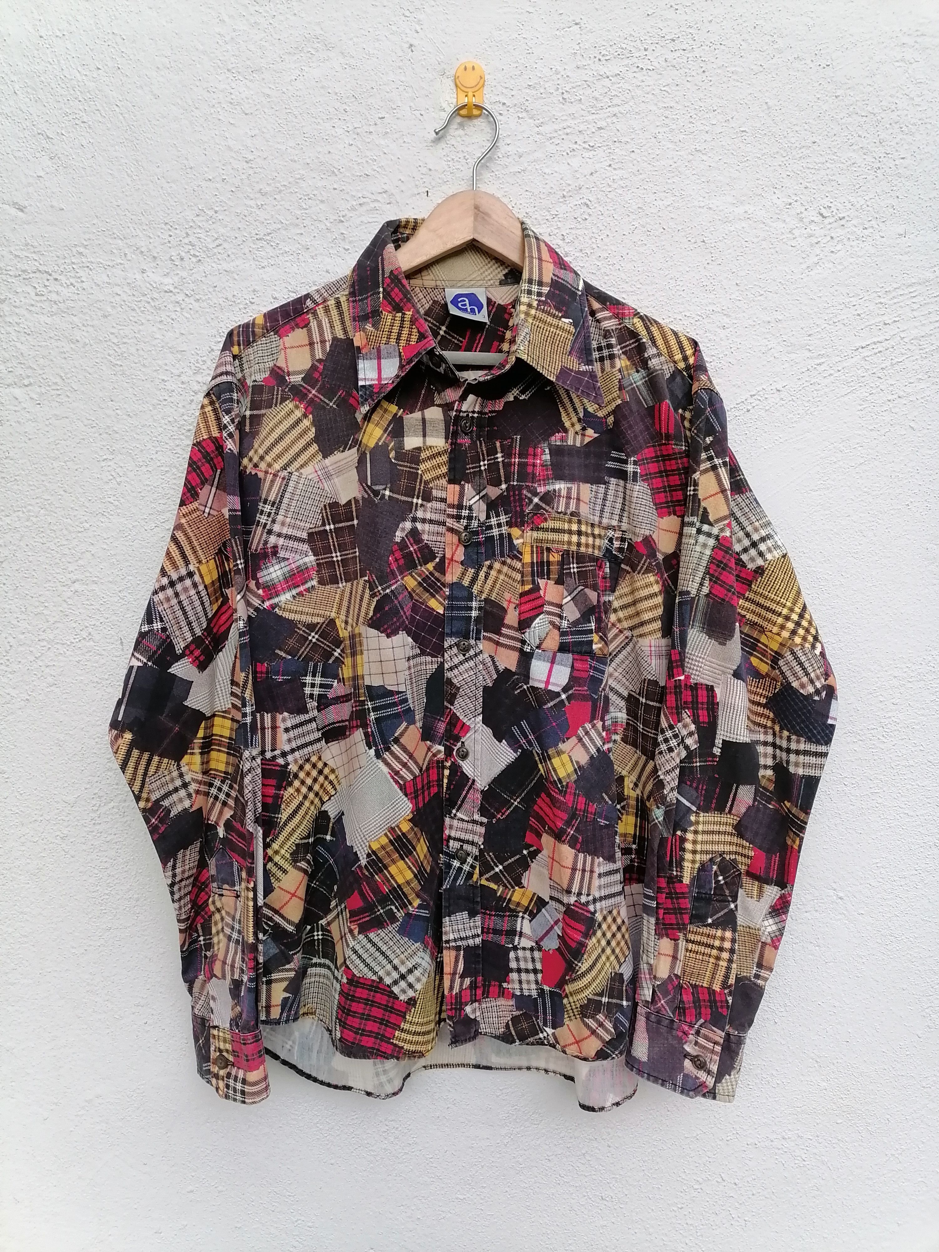 Japanese Brand Abahouse Patchwork Print Button Up Shirt Size US L / EU 52-54 / 3 - 1 Thumbnail
