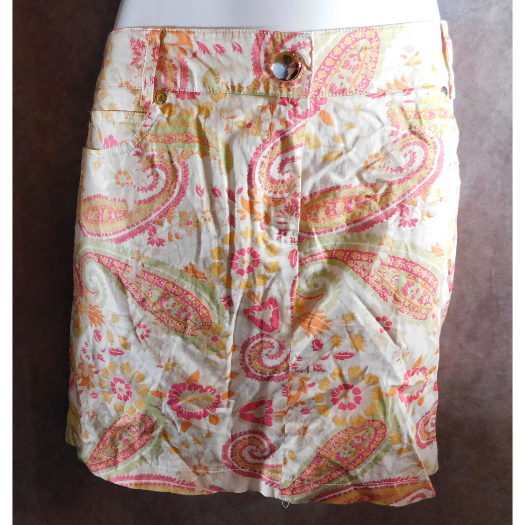 Other Herman Geist Pink Retro Paisley Mini Skirt Size 32" / US 10 / IT 46 - 1 Thumbnail