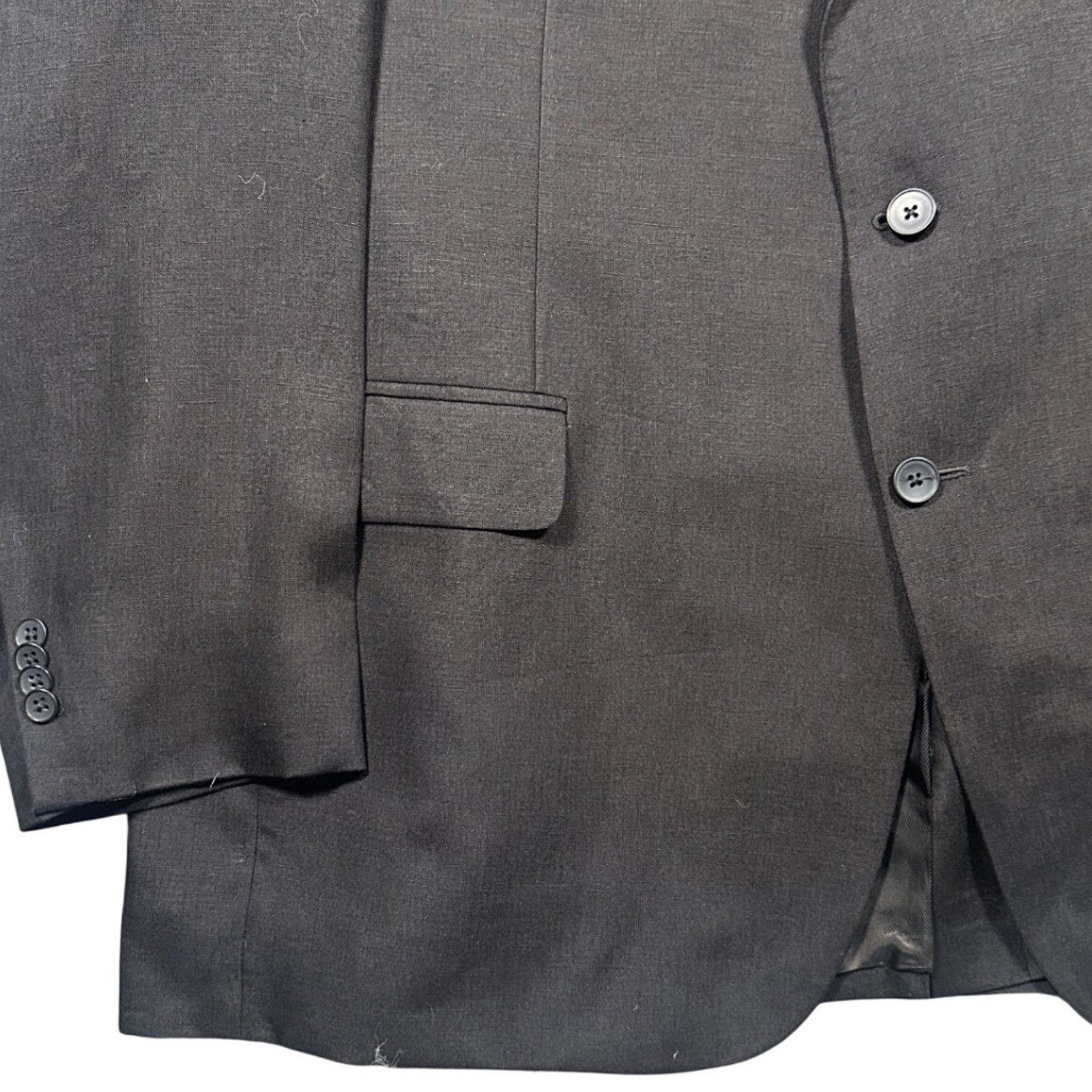Paul Fredrick Paul Fredrick Blazer Mens 48XL Charcoal 2 Button Suit Jacket Size 48L - 6 Thumbnail