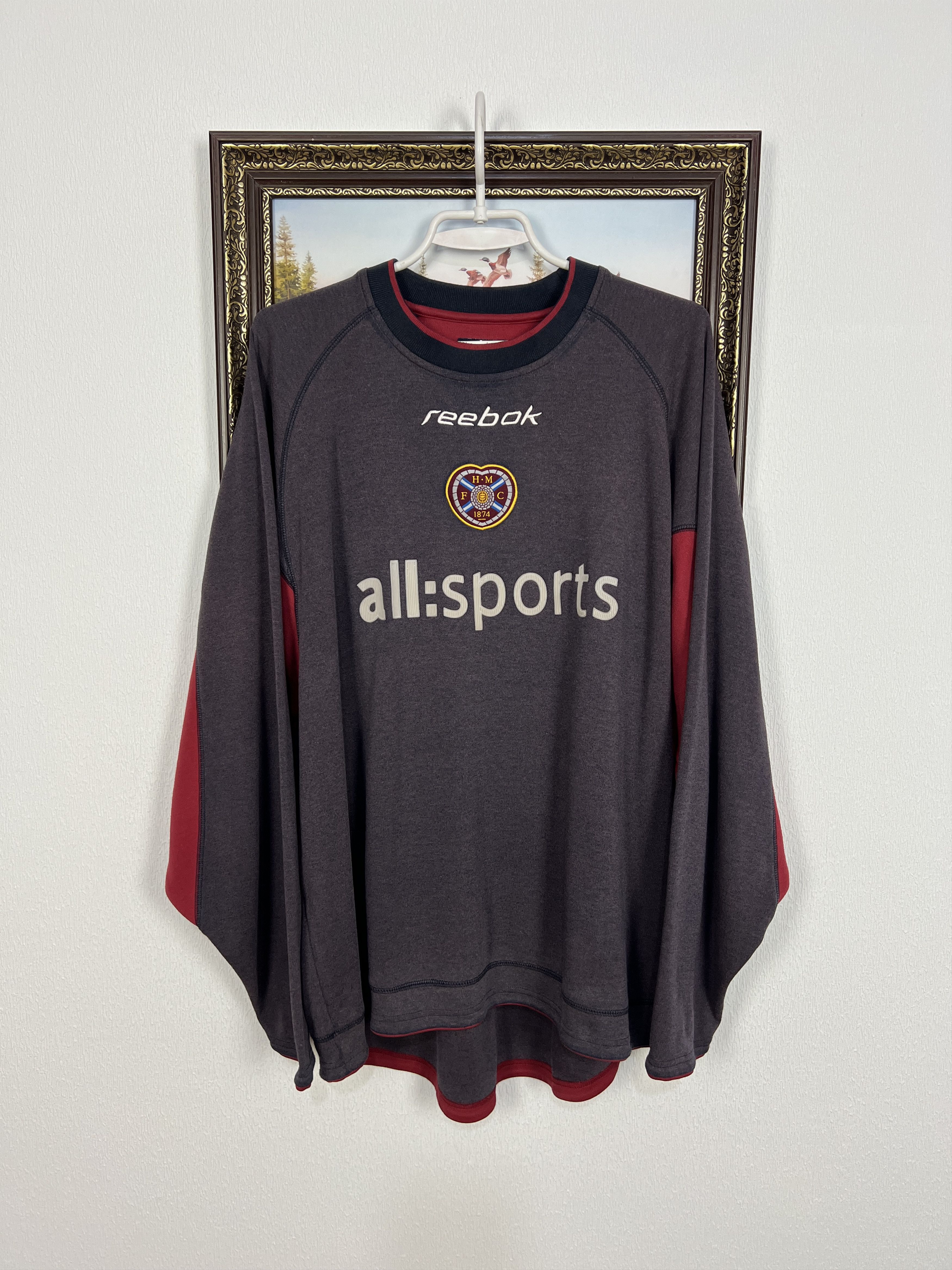 Reebok Vintage Reebok Heart Of Midlothian Hearts Sweatshirt Size US XXL / EU 58 / 5 - 1 Thumbnail