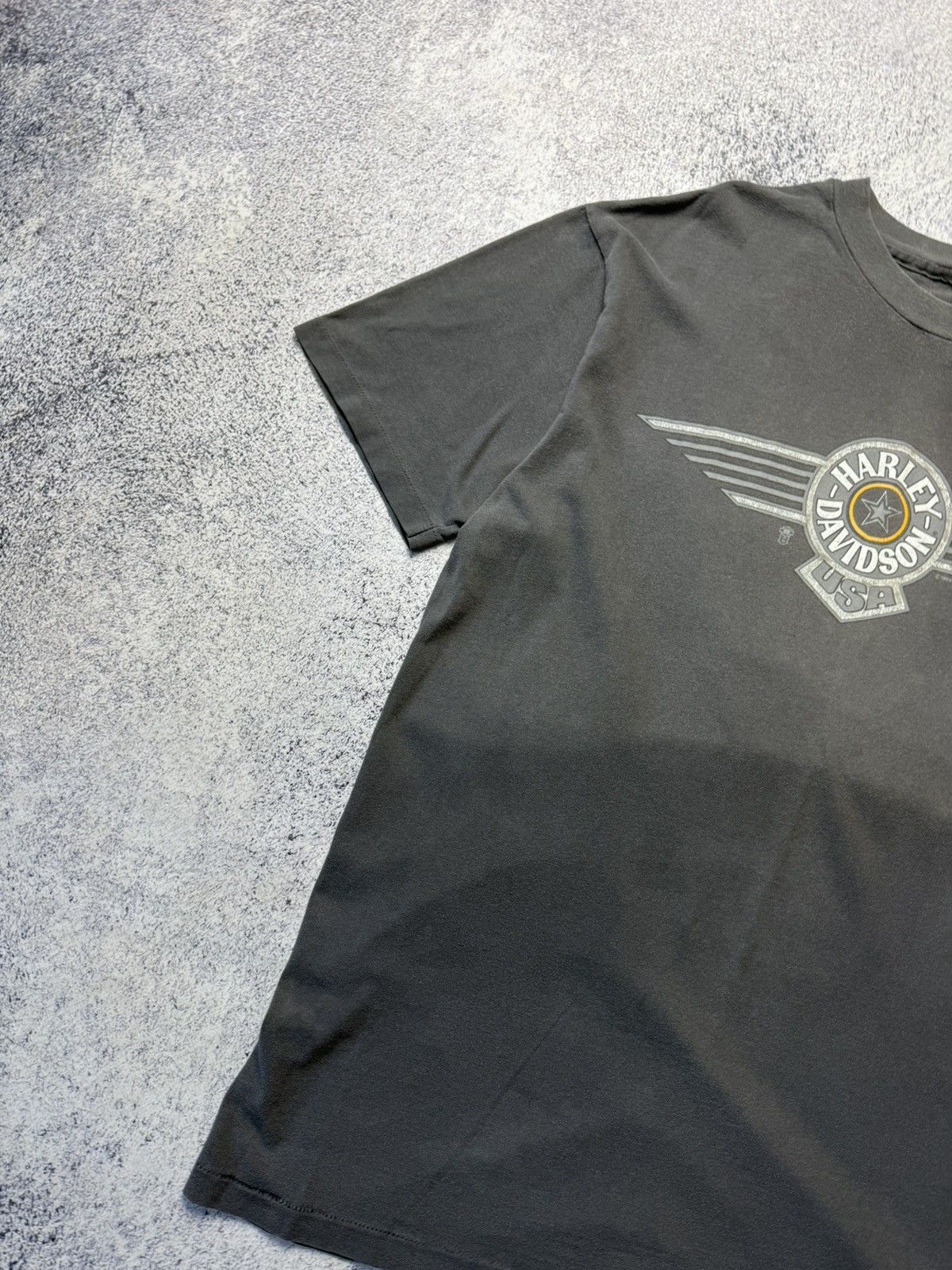 Harley Davidson Vintage Harley Davidson T Shirt 1989 USA Bury St.Edmunds Size US L / EU 52-54 / 3 - 3 Thumbnail