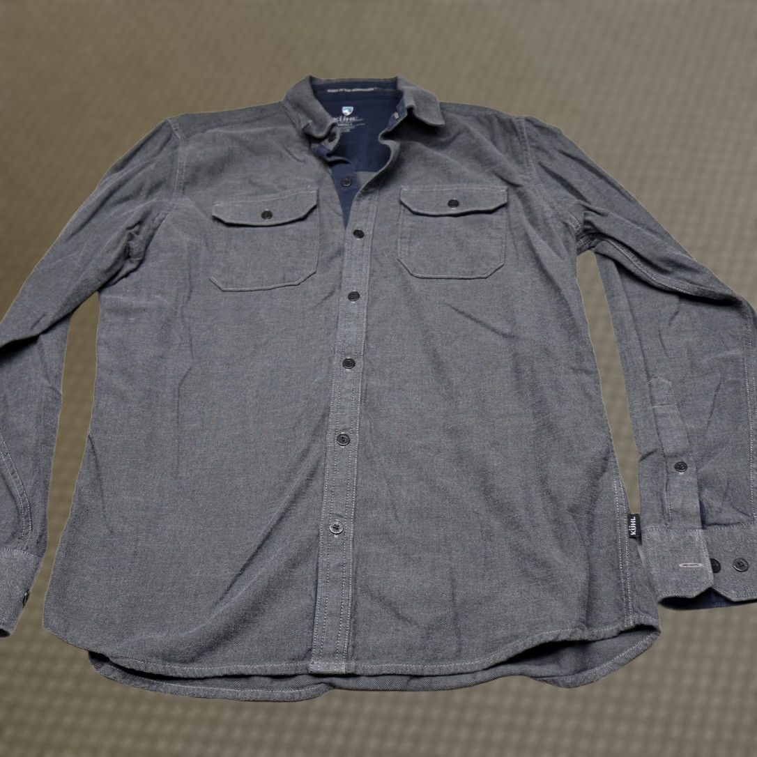 Vintage Kuhl Shirt Mens S Black Twill Button-Up Long Sleeve Casual Outdoor Pockets Collared Button-Down Size US S / EU 44-46 / 1 - 1 Thumbnail