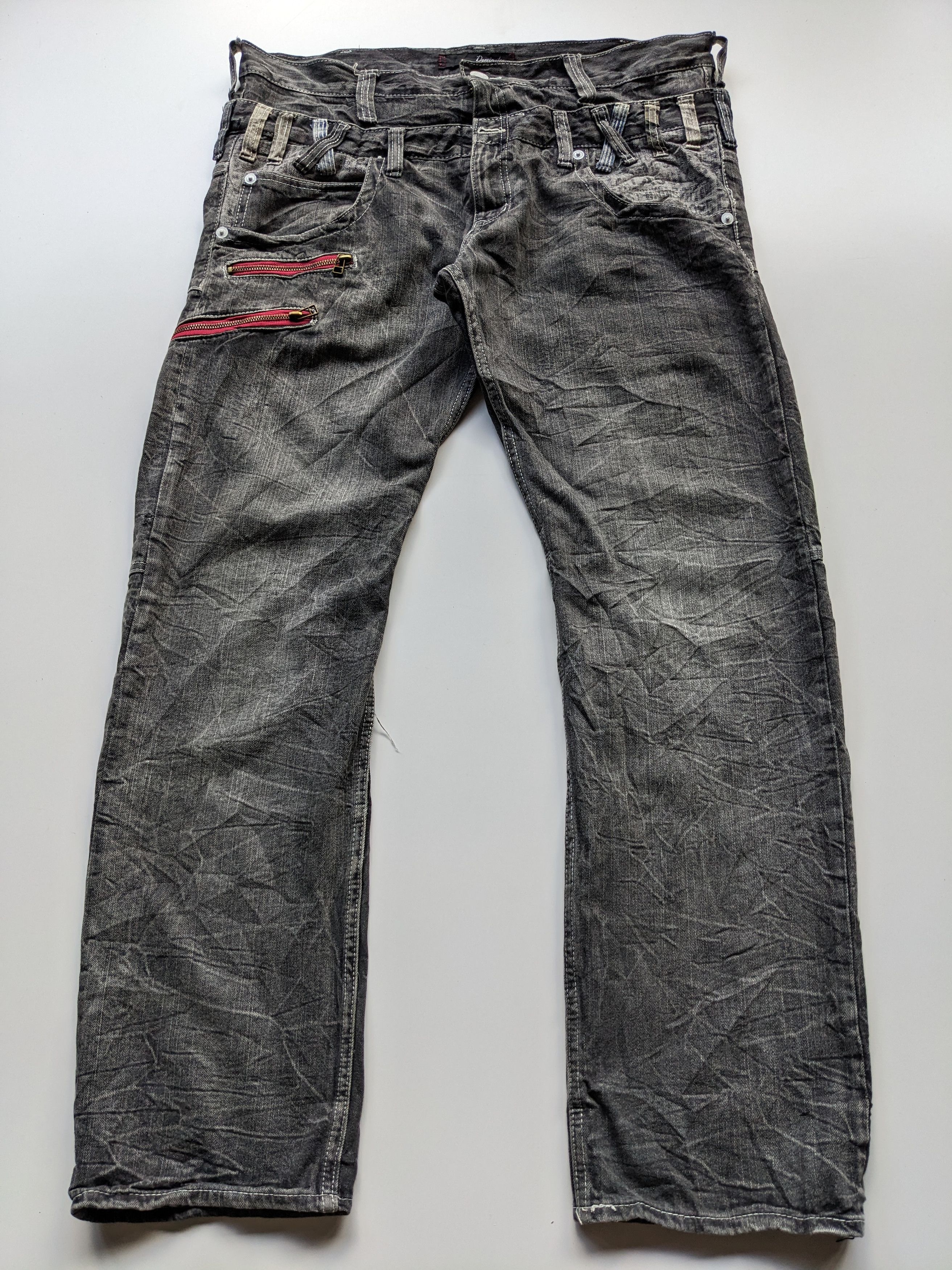 Japanese Brand Dominute handcraft double waist clawmark thunder jean Size US 39 - 1 Thumbnail