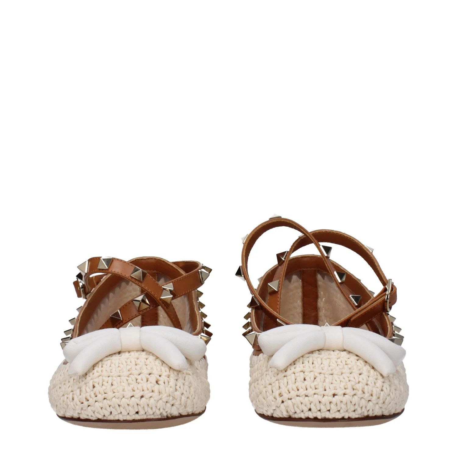 Valentino ob1o1e1224 Raffia Ballet Flats in Beige/Brown Size US 6 / IT 36 - 3 Thumbnail
