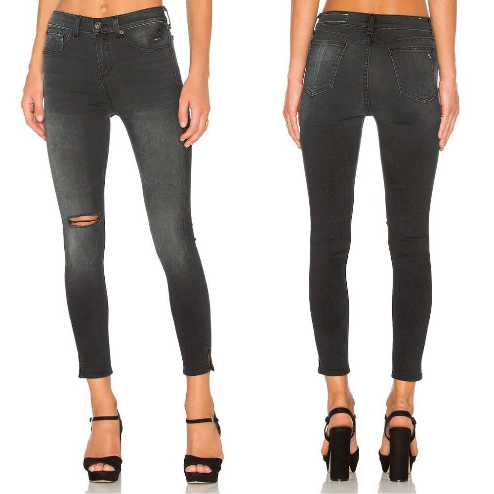 Rag & Bone Rag & Bone Capri Skinny Cropped Distressed Steele Jeans Siz Size 25" / US 0 / IT 36 - 1 Thumbnail