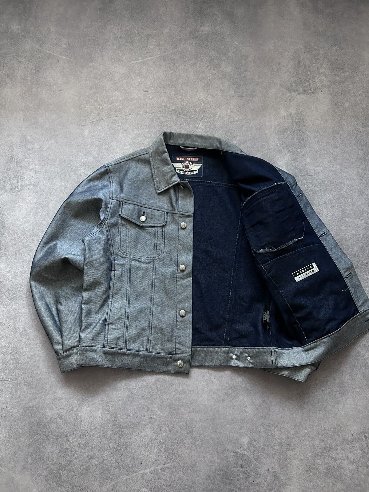 Angelo Litrico Vintage Angelo Litrico silver denim jacket mens y2k Size US L / EU 52-54 / 3 - 2 Thumbnail