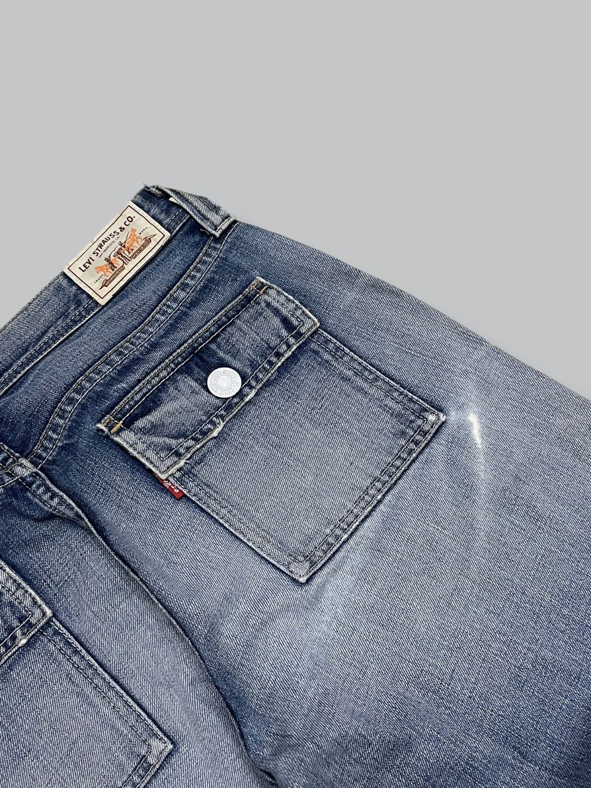 Levi's Vintage Clothing Vintage Designer Levis 302 Bush Pant Distressed Denim Size US 30 / EU 46 - 13 Thumbnail