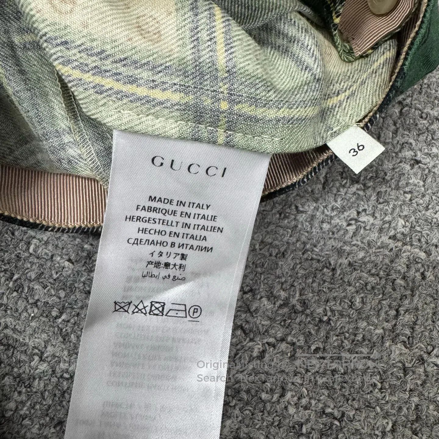 Gucci Guicci Double-G dark-patterned Scottish-style half-skirt| Size S / US 4 / IT 40 - 5 Thumbnail
