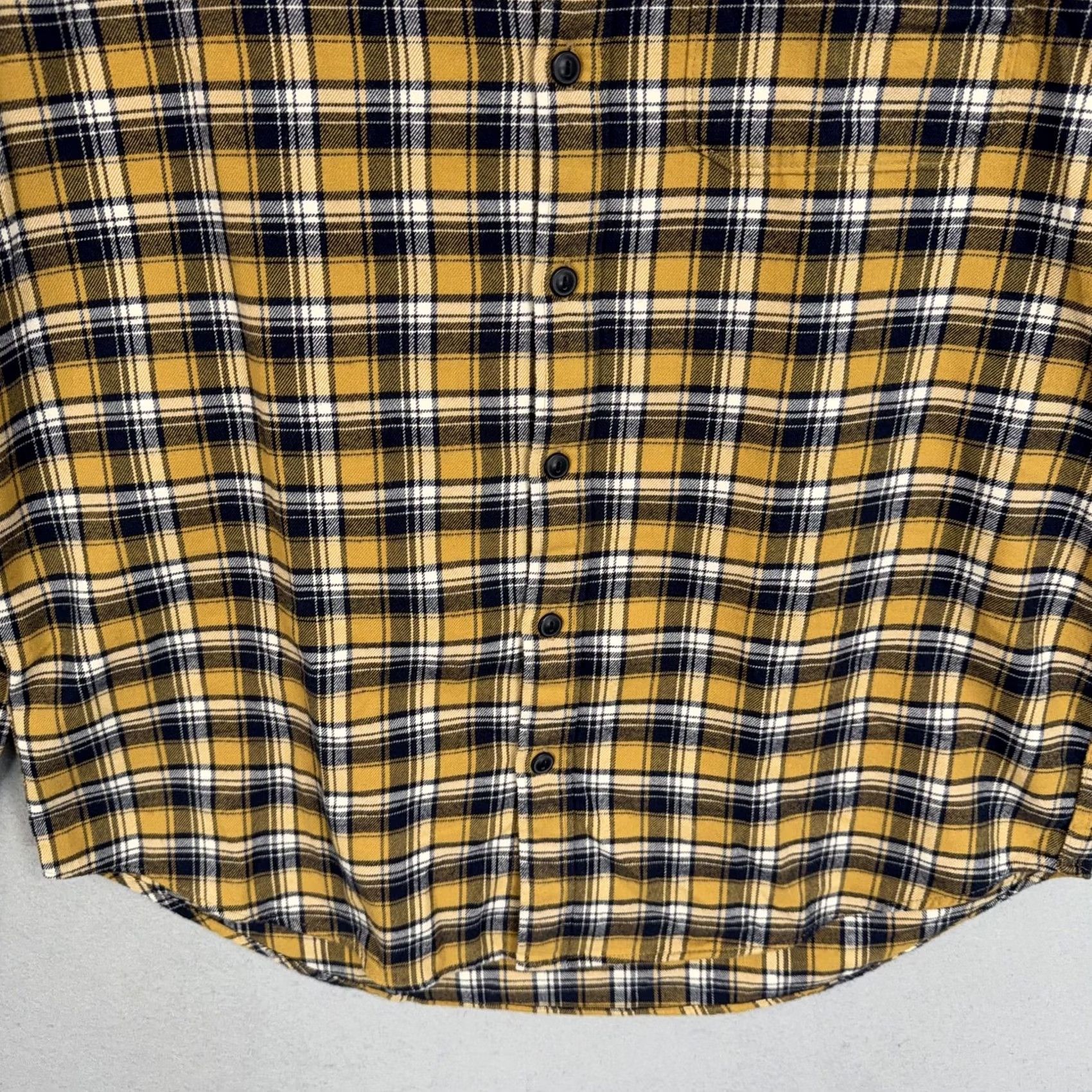 Eddie Bauer VINTAGE Eddie Bauer Shirt Mens XL Tall Yellow Plaid Flannel Relaxed Long Sleeve Button-Up) Size US XL / EU 56 / 4 - 3 Thumbnail
