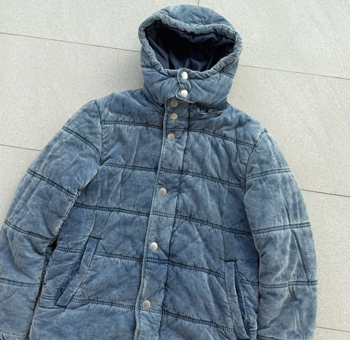 Japanese Brand BACK NUMBER 3M Thinsulate Corduroy Washed Down Jacket Size US M / EU 48-50 / 2 - 3 Thumbnail
